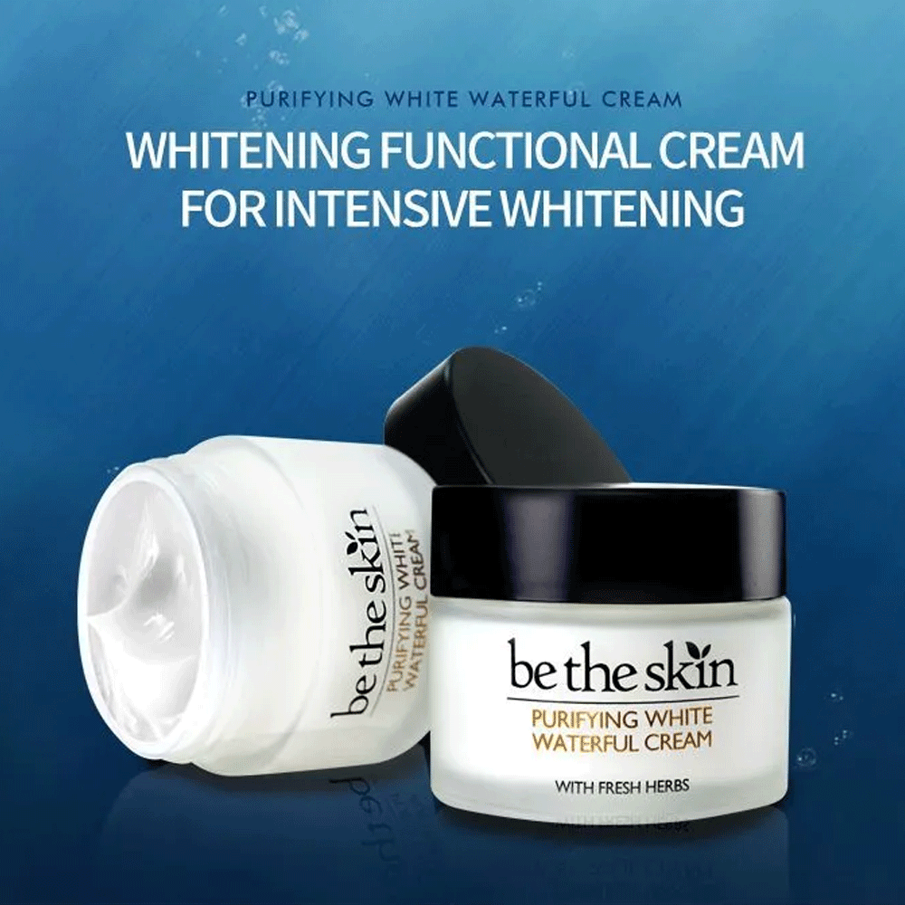 Be the Skin Purifying White Waterful Cream 50ml - Brightening Moisturizer for Glowing Skin | Perfect for Daily Hydration & Evening Skincare Routine