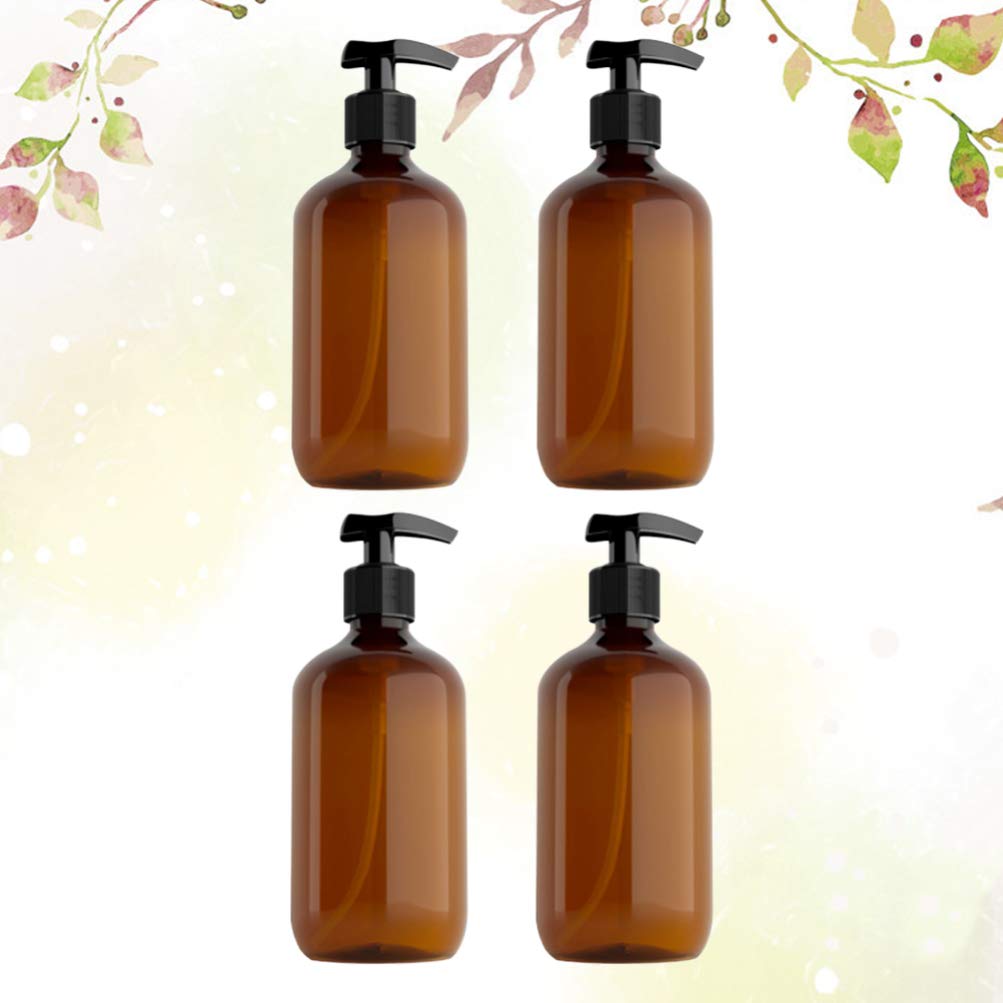 TOPBATHY 4Pcs Refillable Lotion Bottles with Pump - Empty Soap Dispenser for Creams, Body Wash, Hand Soap & Self-Tanners - Perfect for Travel, Salon, Spa & Home Use