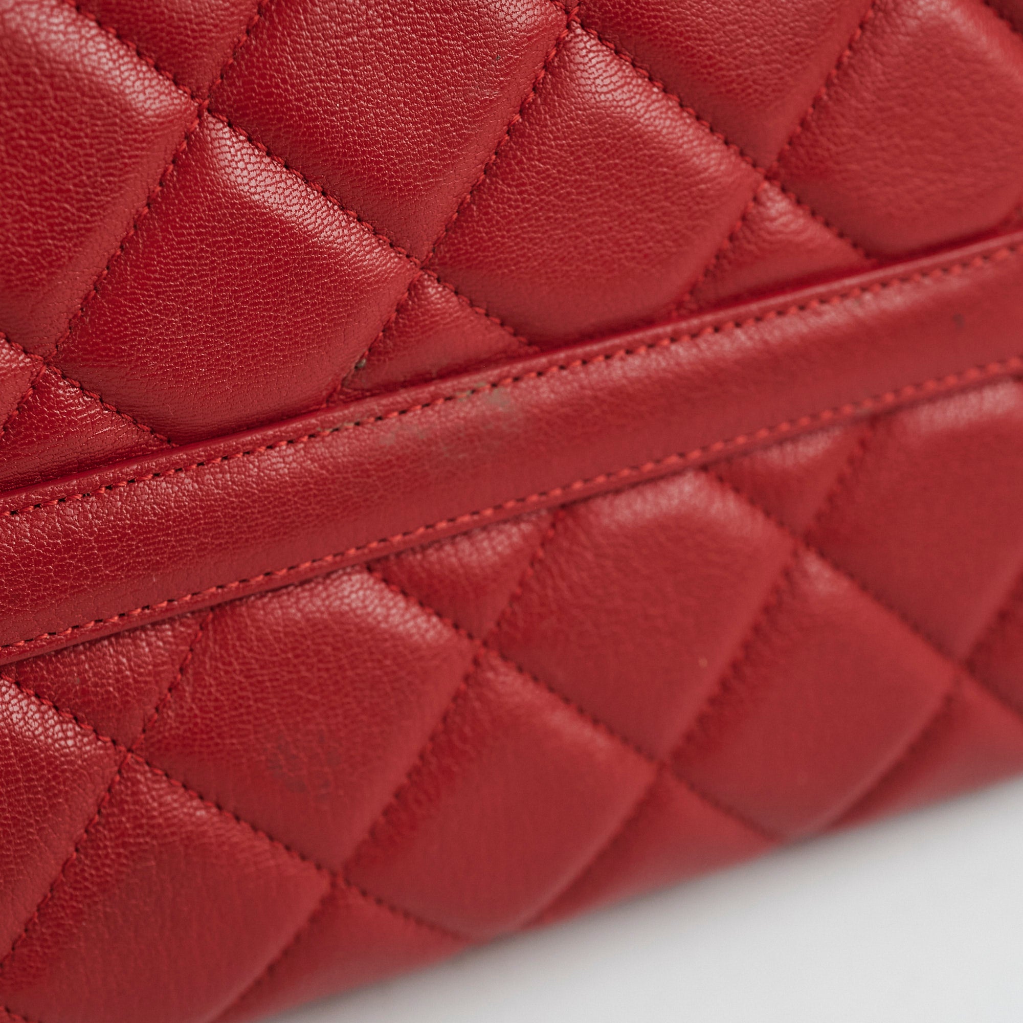 Chanel Quilted Calfskin Leather Tote Bag for Women - Red Luxury Handbag for Work, Travel & Everyday Use