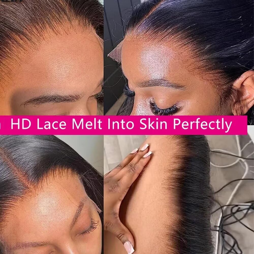 13x4 HD Lace Frontal Human Hair Wig - 4C Kinky Curly 180% Density Ombre Honey Blonde 10 Inch Deep Wave Glueless Wig with Pre-Plucked Baby Hair & Bleached Knots | Perfect for Protective Styling, Daily Wear & Special Occasions