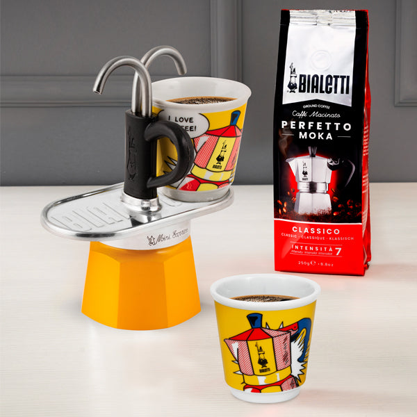 Bialetti Mini Express 2 Cup Stovetop Espresso Maker - Classic Italian Coffee Maker for Home & Office - Perfect for Camping, Travel & Small Spaces (Multiple Colors Available)