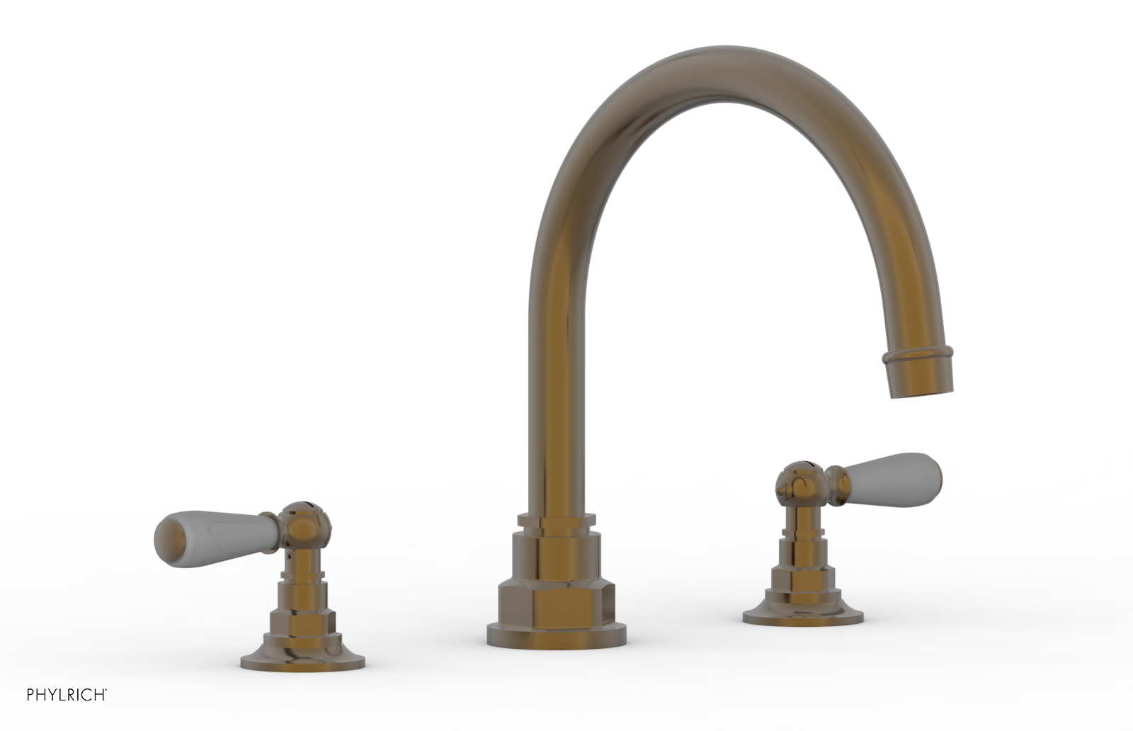 Jamestown Deck Tub Set with Lever Handles & Grey Accents - 165