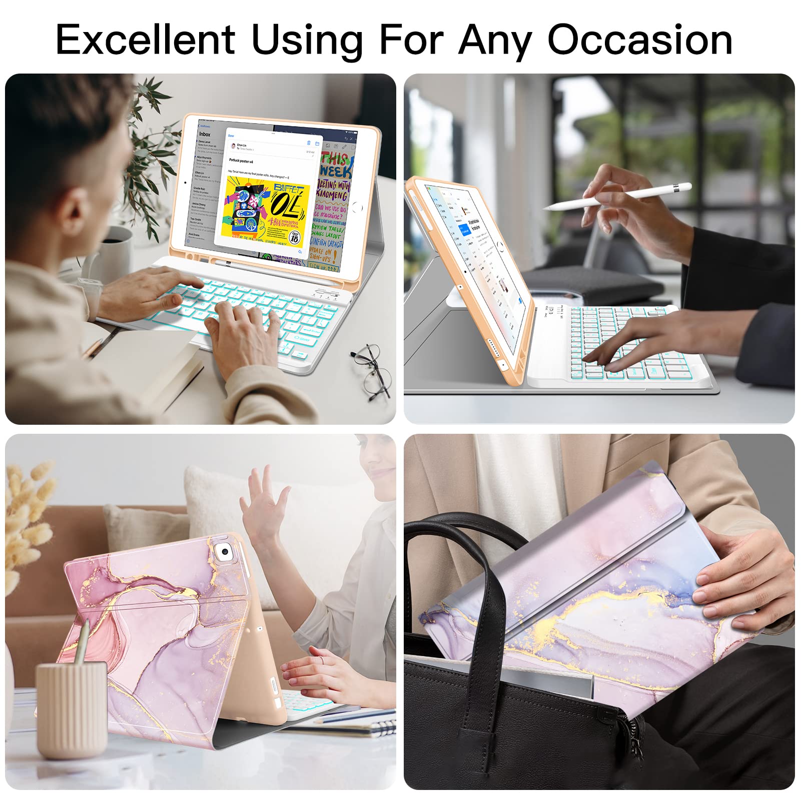 Backlit Wireless Keyboard Case for iPad 10.2