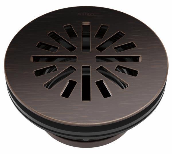 4-Pack Prefab Round Shower Drain in Venetian Bronze - BT051414 RB by Brizo - Perfect for Bathroom Renovations & Luxury Shower Installations