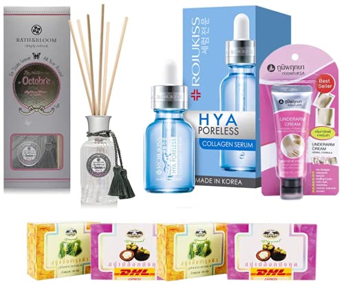 Rojukiss Hya Poreless Collagen Serum 18ml - Korean Skincare for Hydration & Anti-Aging | DHL Express Shipping | Free Tomato Facial Mask Included | Perfect for Daily Skincare Routine & Travel Essentials