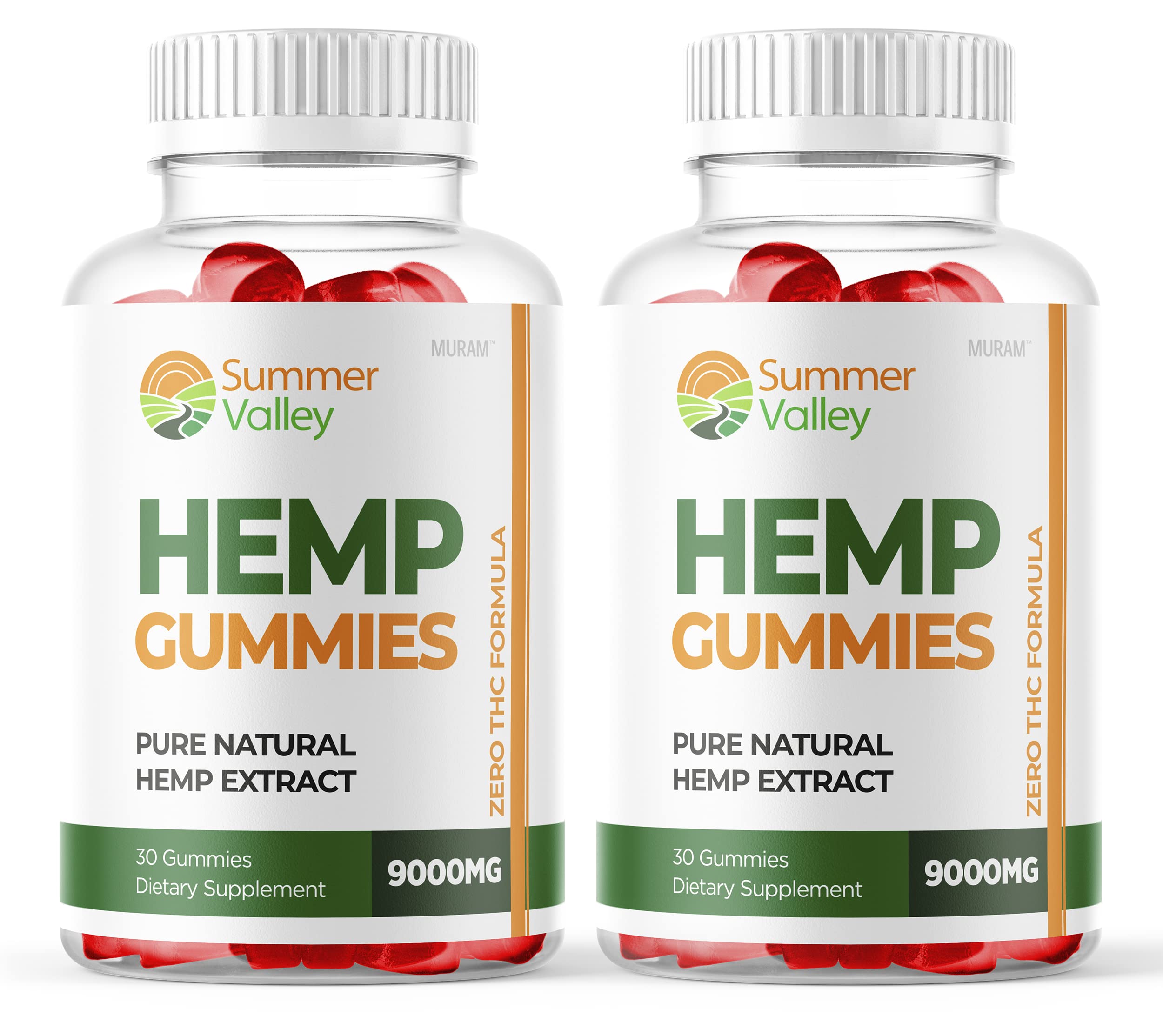 (2 Pack) Summer Valley Premium Hemp Gummies - 2 Bottles (60 Day Supply) | Natural Stress Relief & Sleep Support | Perfect for Relaxation, Travel & Daily Wellness