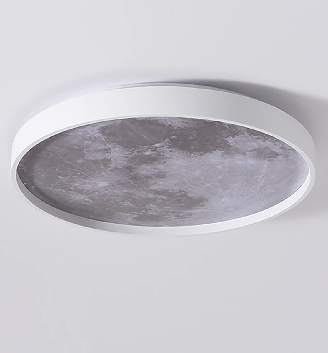 Dimmable LED Kids Ceiling Light - Creative Starry Sky Round Lamp for Children's Bedroom, Nursery, Playroom & Living Room | Energy Saving Night Light for Kids Room Decor & Relaxing Atmosphere (White)