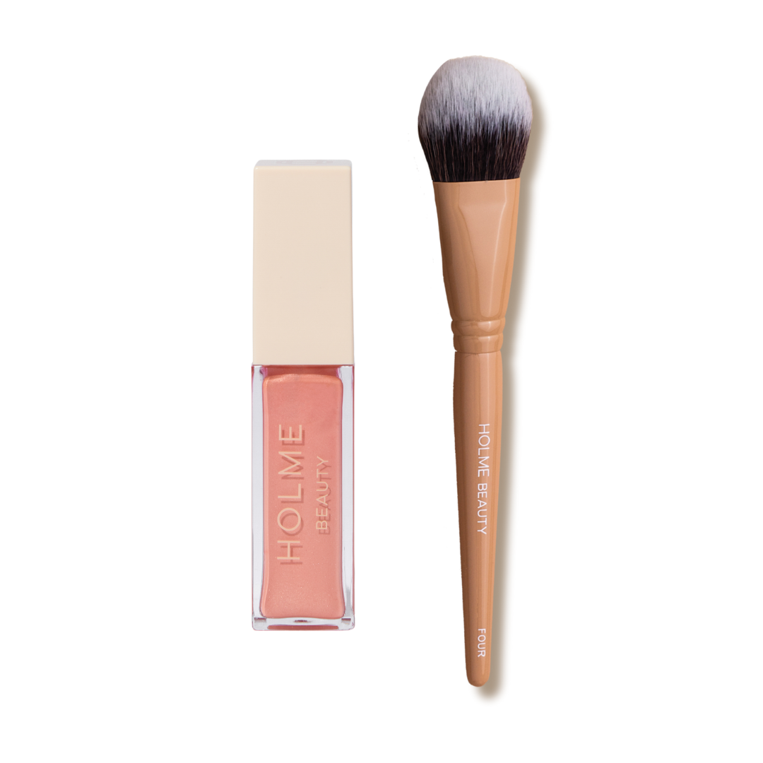 Blush & Brush No.4 Duo - 2-in-1 Blush Palette with Professional Brush for Flawless Cheek Color | Perfect for Everyday Makeup & Special Occasions