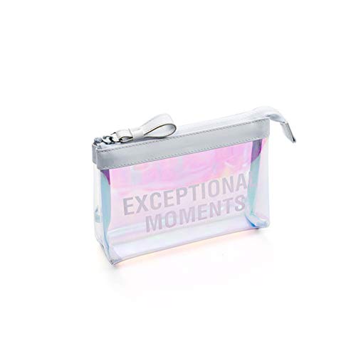 Clear PVC Travel Cosmetic Bag - Iridescent Toiletry Organizer for Vacation & Carry-On