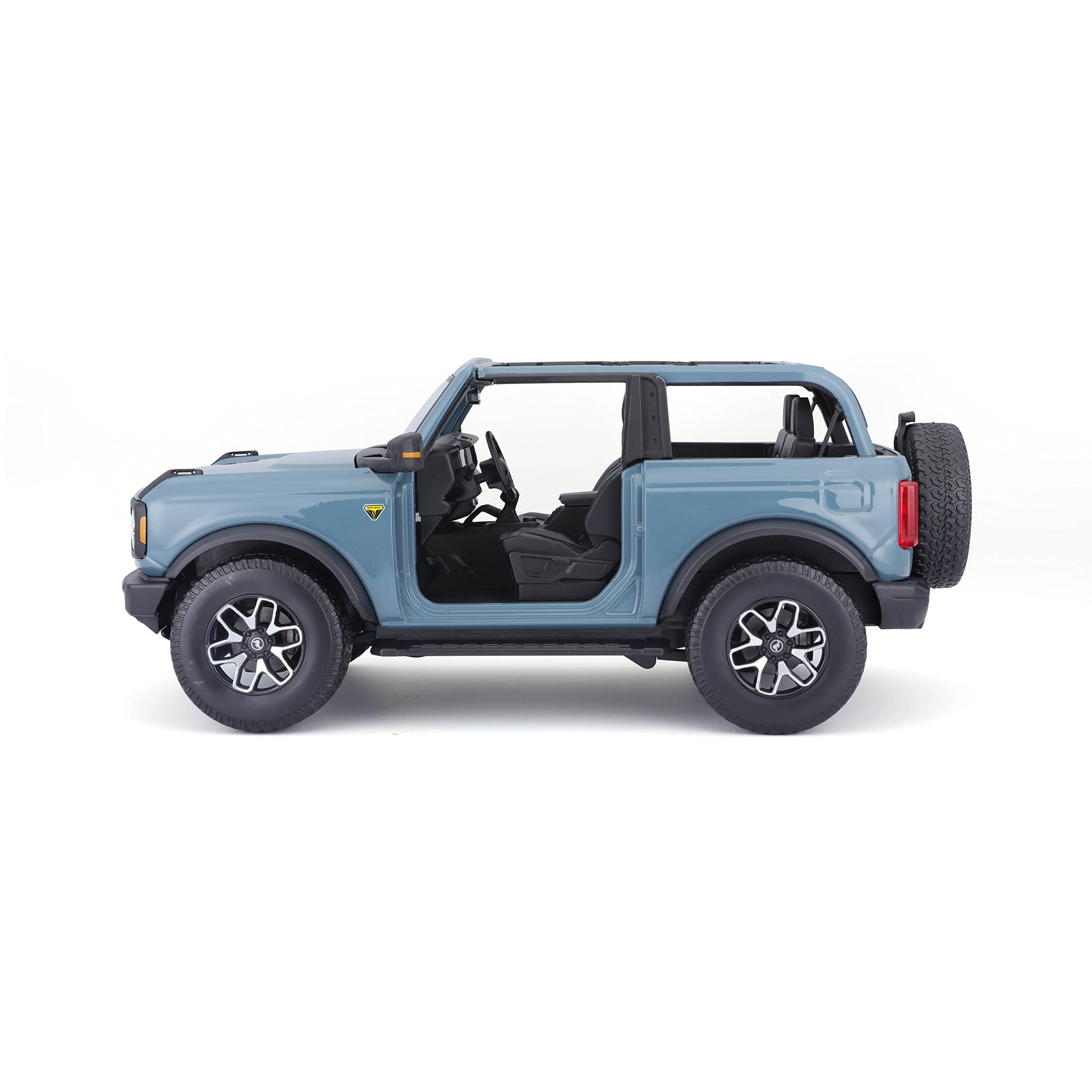 Bburago 1/18 Scale Ford Bronco Truck Model Car - Blue Special Edition with Opening Doors & Hood | Diecast Collectible for Display, Gift, or Car Enthusiasts | Perfect for Home Office Decoration & Model Car Collections