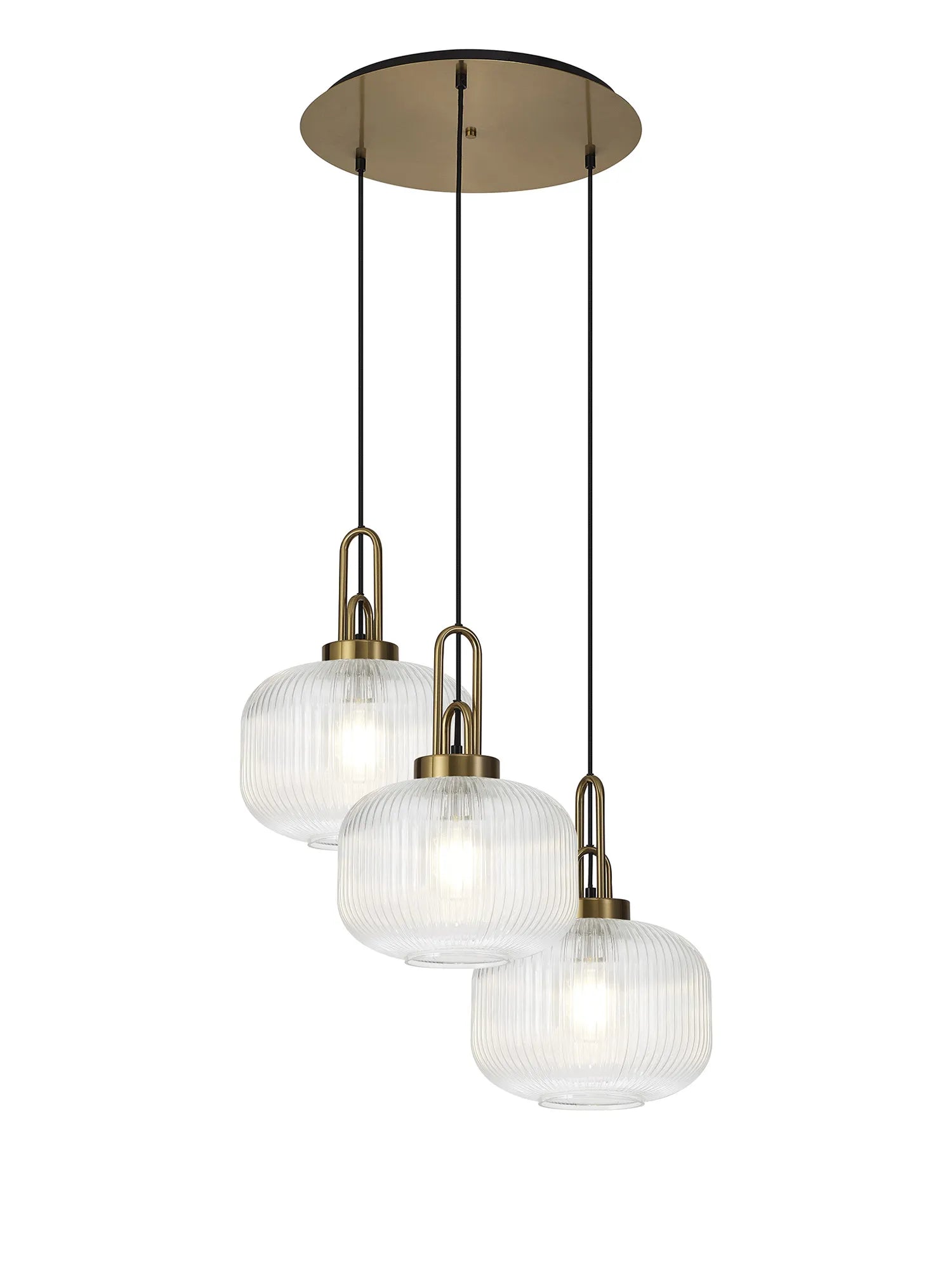 Stylish Cadiz 3-Light Cluster Pendant - Modern Ceiling Lighting Fixture for Dining Room, Kitchen Island & Living Room Decor