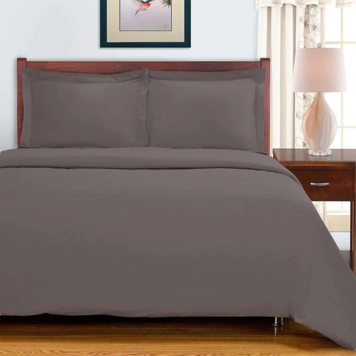 Premium 700 Thread Count Egyptian Cotton Duvet Cover Set with Pillow Shams - Soft Luxury Bedding for Hotel-Style Comfort - Perfect for Master Bedrooms, Guest Rooms & Airbnb Listings