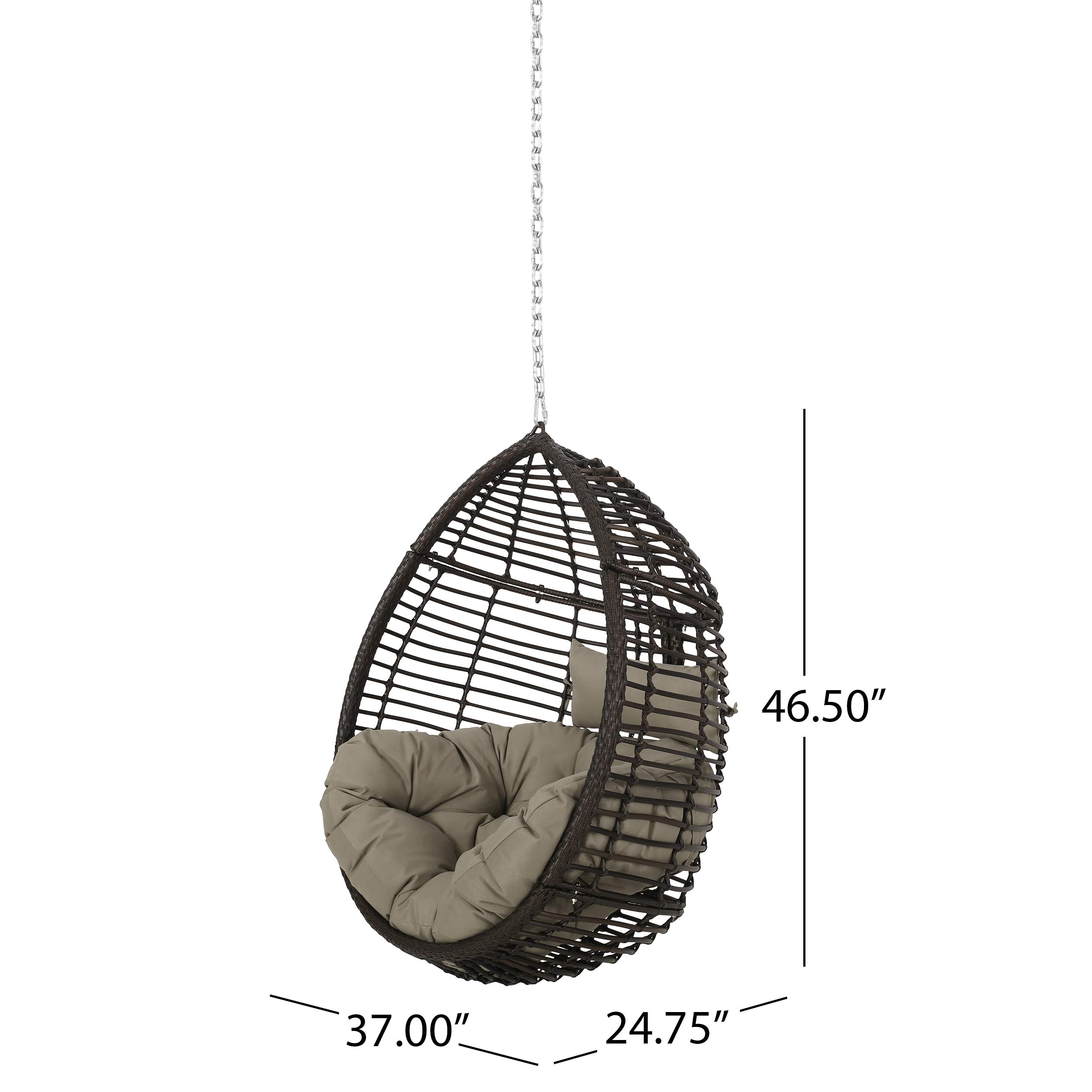 Christopher Knight Home 313487 Outdoor Hammock Swing - Multi-Brown & Khaki Color for Patio, Garden, or Backyard Relaxation