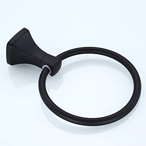 Plantex Space Aluminum Napkin Holder - Bathroom Towel Ring & Hanger for Wash Basin - Black Powder Coated - Durable Bathroom Accessories for Kitchen, Restaurant & Home Decor