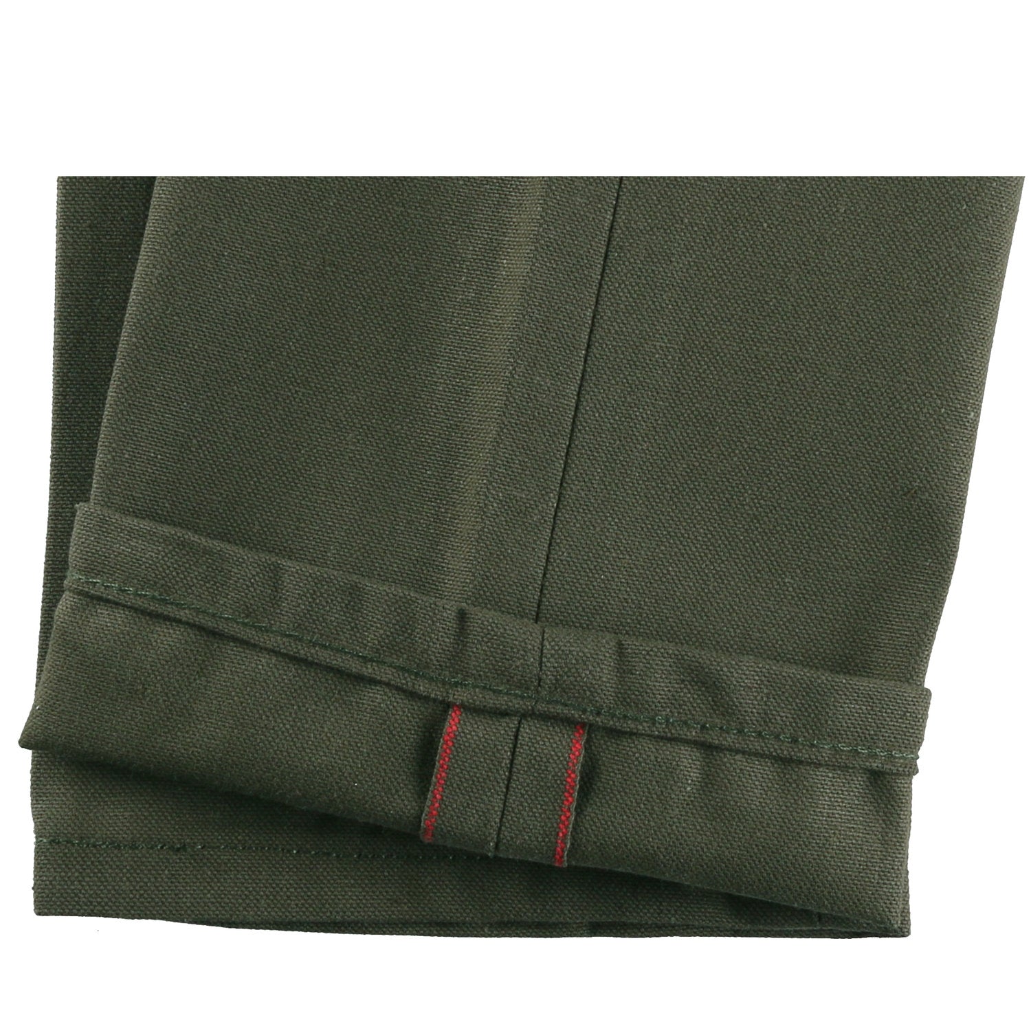 Naked & Famous Army Green Duck Canvas Selvedge Denim Jeans for Men - True Guy Fit, Durable Workwear & Casual Style for Everyday Wear