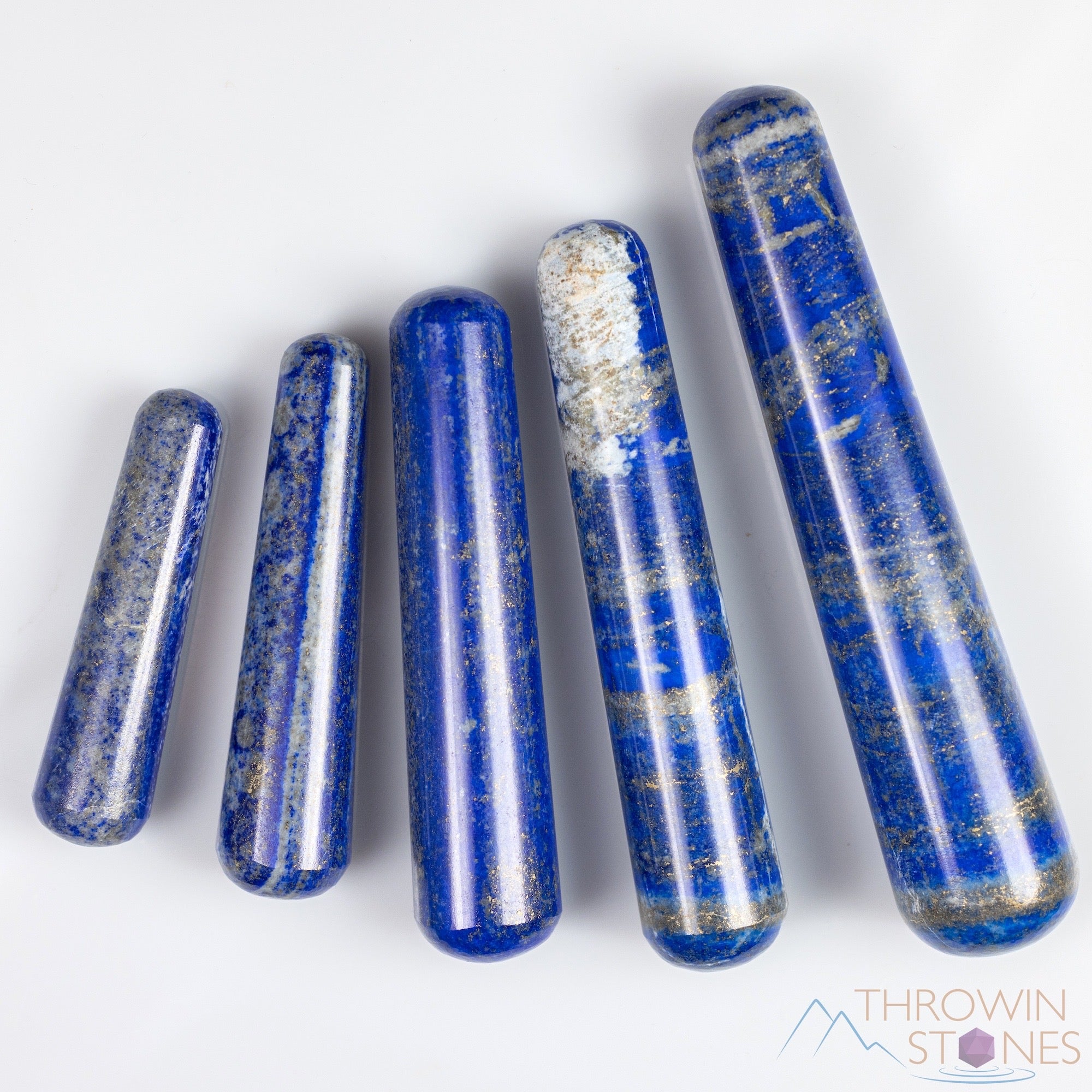 Lapis Lazuli Crystal Massage Wand for Relaxation & Self Care - Natural Healing Stone Therapy Tool - Perfect Spa Gift for Women & Men (E1175) - Ideal for Meditation, Stress Relief & Energy Balancing