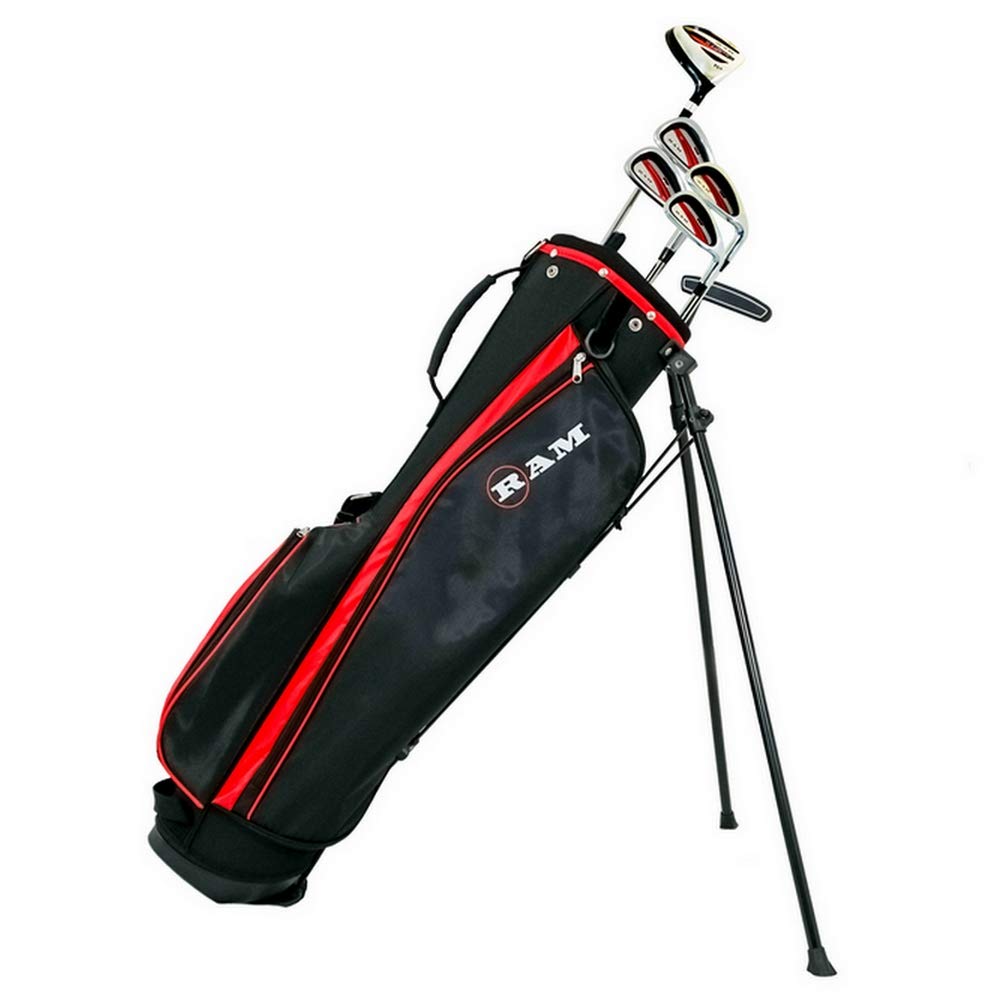 Ram Golf SGS Men's Steel Shaft Golf Clubs Starter Set with Stand Bag - Perfect for Beginners and Casual Golfers