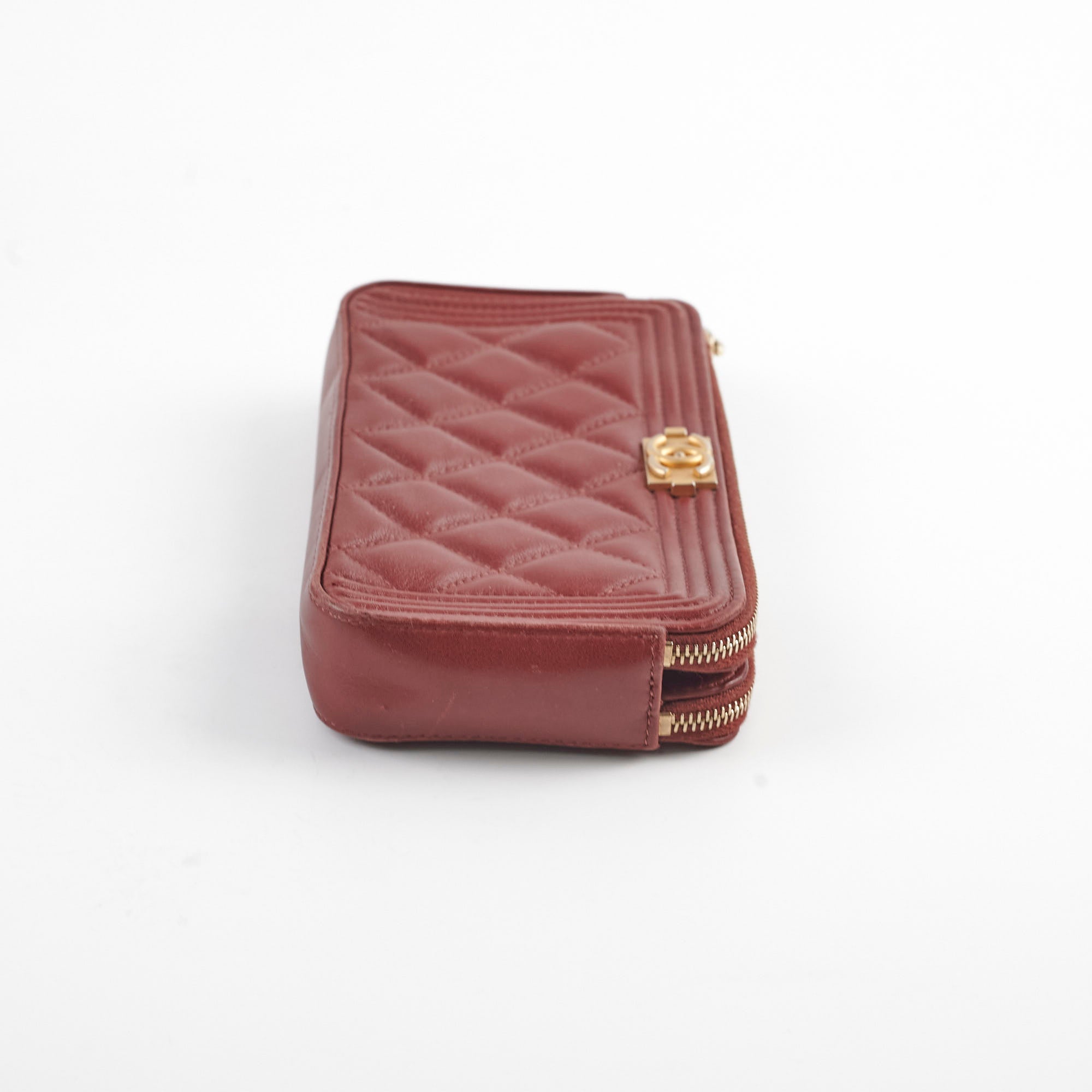 Chanel Boy Long Wallet in Burgundy - Luxury Leather Wallet for Women, Perfect for Everyday Use & Special Occasions