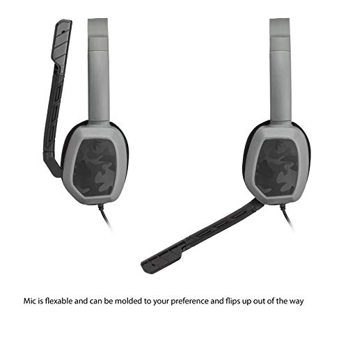 PDP Gaming LVL1 Wired Chat Headset with Noise Cancelling Microphone for Xbox One - Grey Camo Design | Perfect for Online Gaming, Team Communication & Streaming