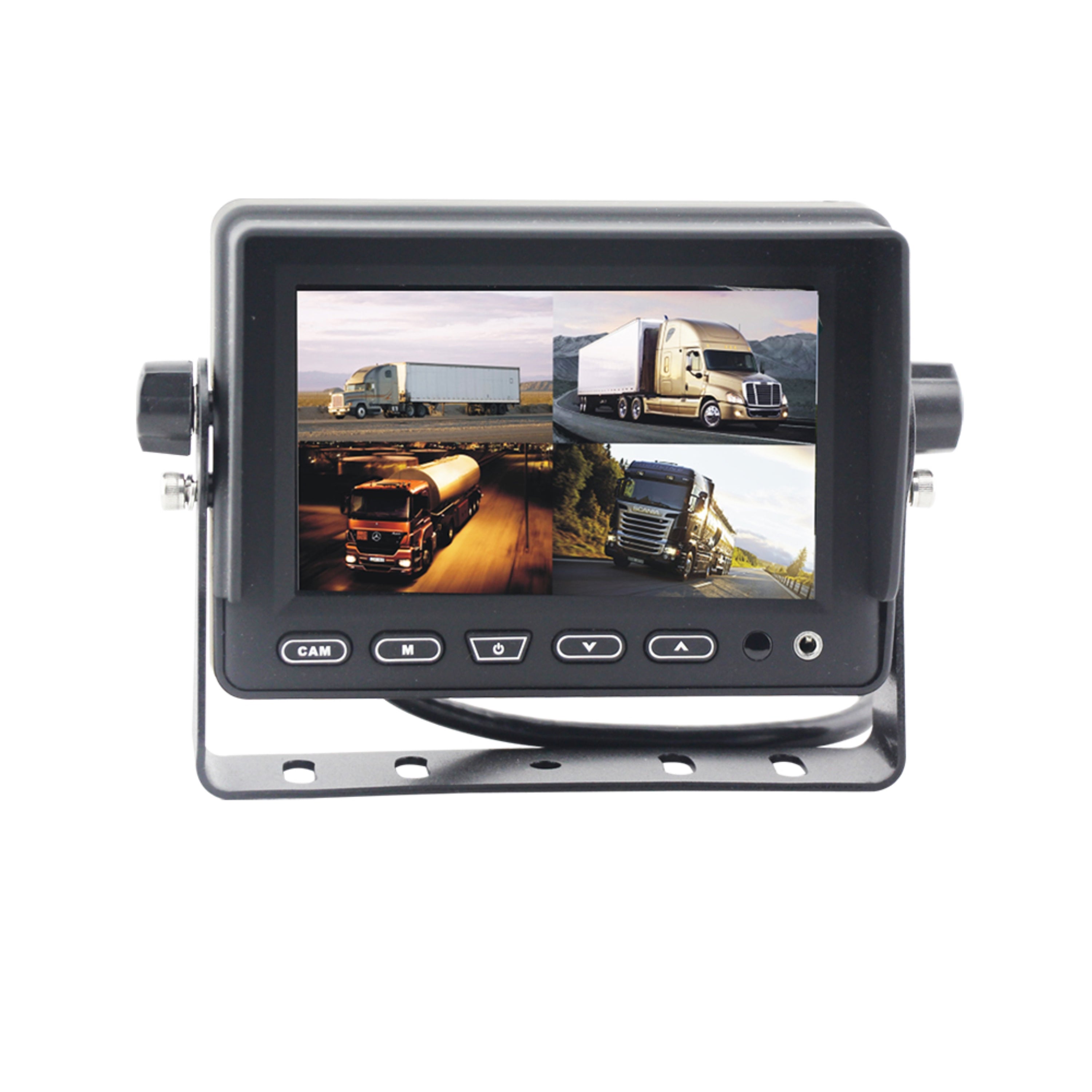 BOYO VTM5000Q4 5-Inch TFT LCD Backup Camera Monitor with 4 Channel Split Screen - Multi-Vehicle Parking Assistance & Rear View Safety System for Trucks, RVs, Trailers