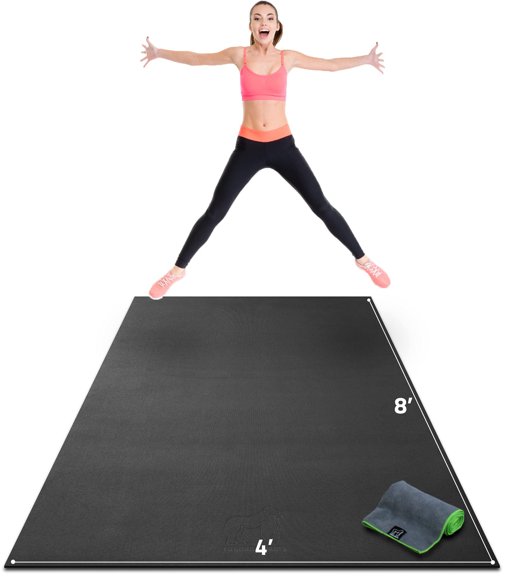 Gorilla Mats Premium Large Exercise Mat – 8' x 4' x 1/4