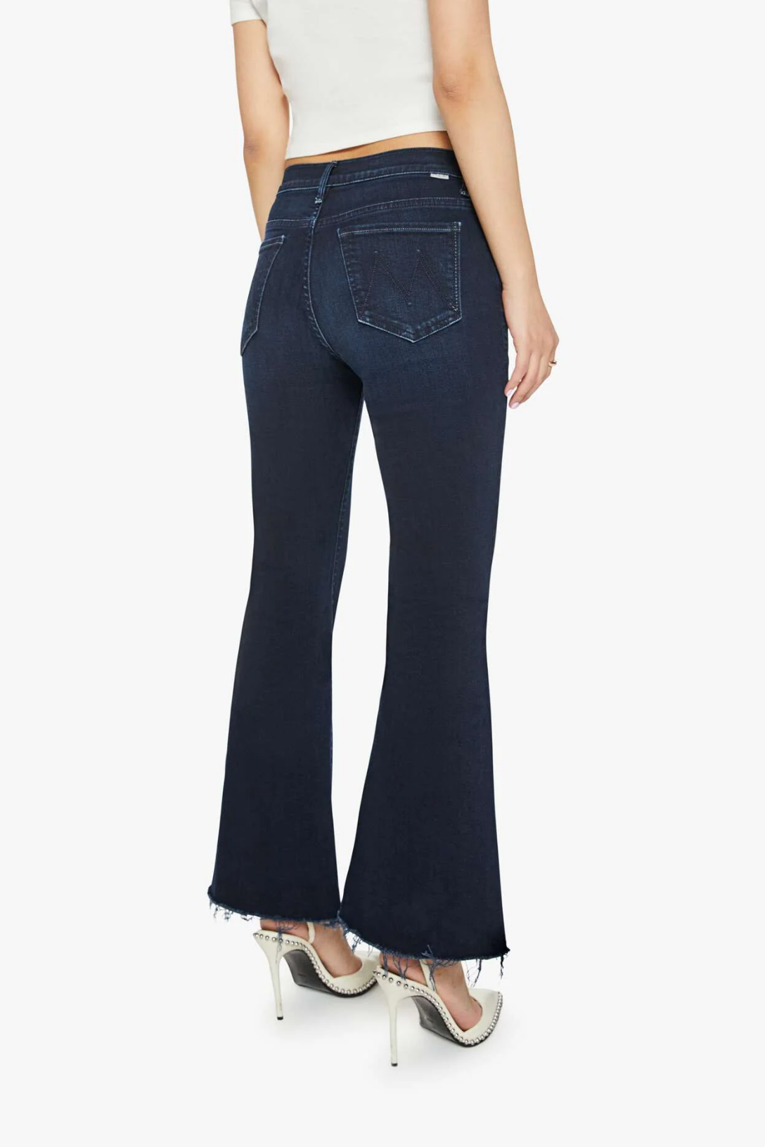 Stylish Lil' Weekender Frayed Jeans for Women - Distressed Denim with Chip On My Shoulder Design | Perfect for Casual Outings, Weekend Getaways & Street Style Fashion