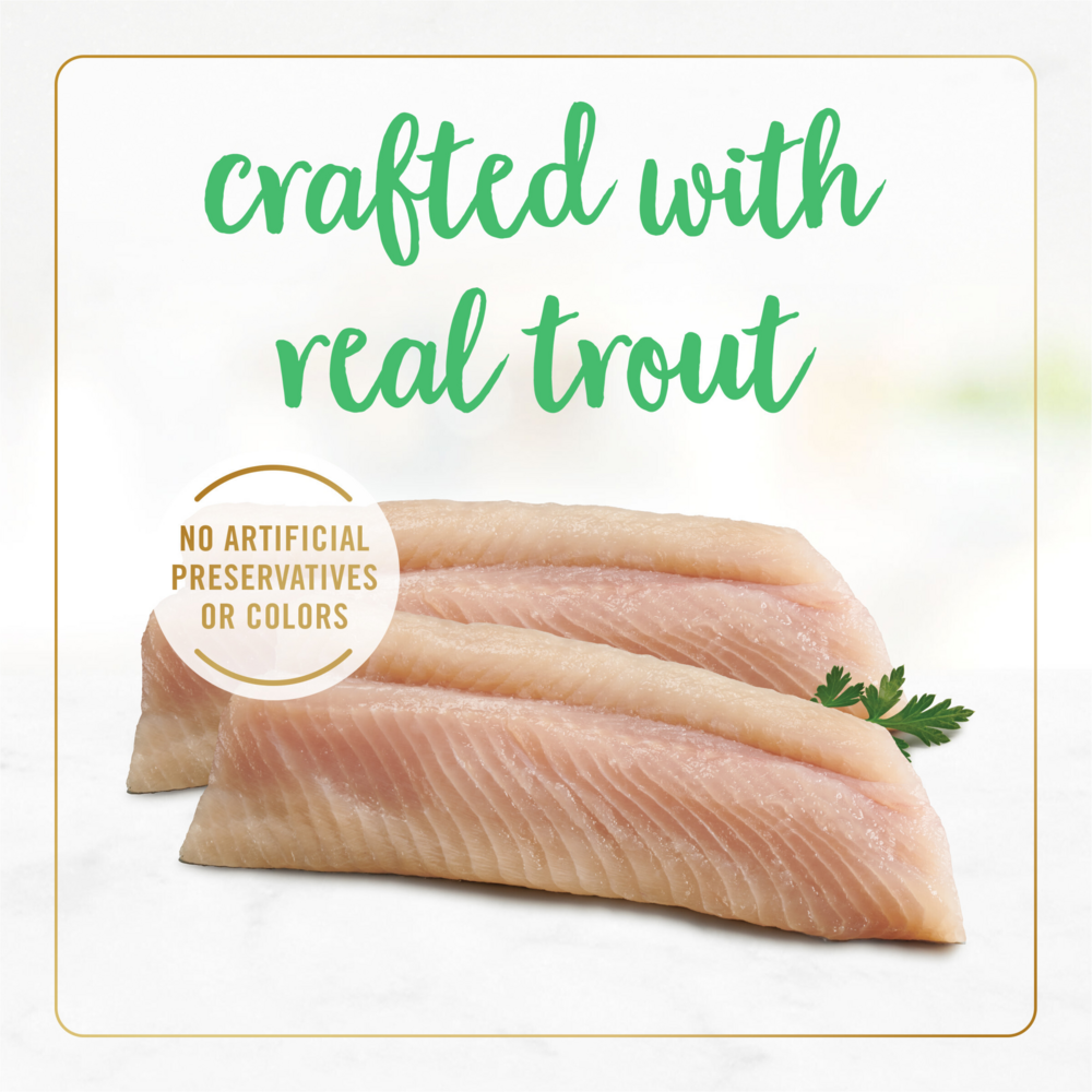 Fancy Feast Flaked Trout Canned Cat Food - Grain Free Wet Cat Food for Adult & Senior Cats - High Protein Natural Cat Food for Indoor & Outdoor Cats - Perfect for Mealtime & Special Treats