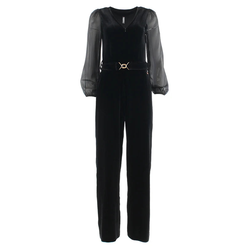 Women's Black Jasmine Jumpsuit - Elegant One Piece Romper for Casual Wear & Summer Outfits | Perfect for Parties, Vacations & Date Nights