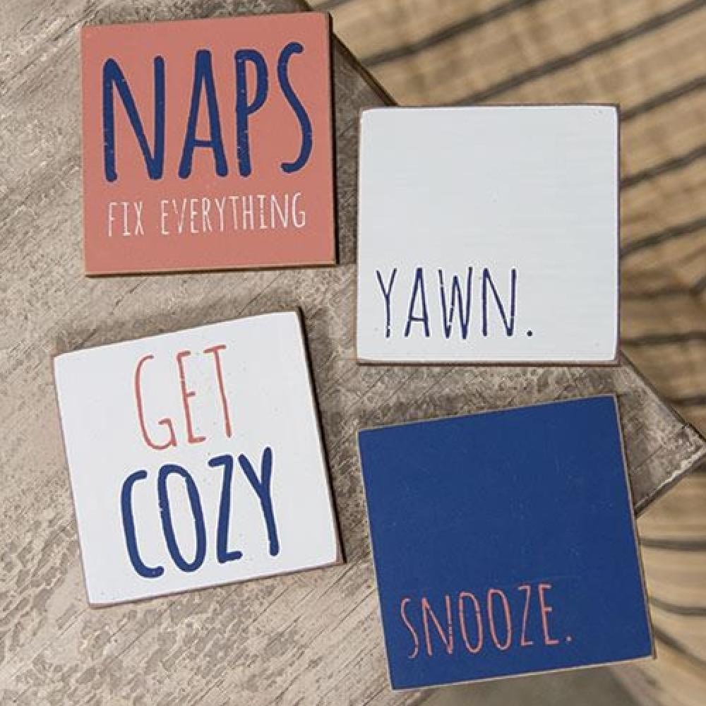 Cozy Square Block 4-Piece Set - Soft & Comfortable Home Decor Throw Pillows for Couch, Bed, Sofa - Perfect for Living Room, Bedroom & Dorm Decor