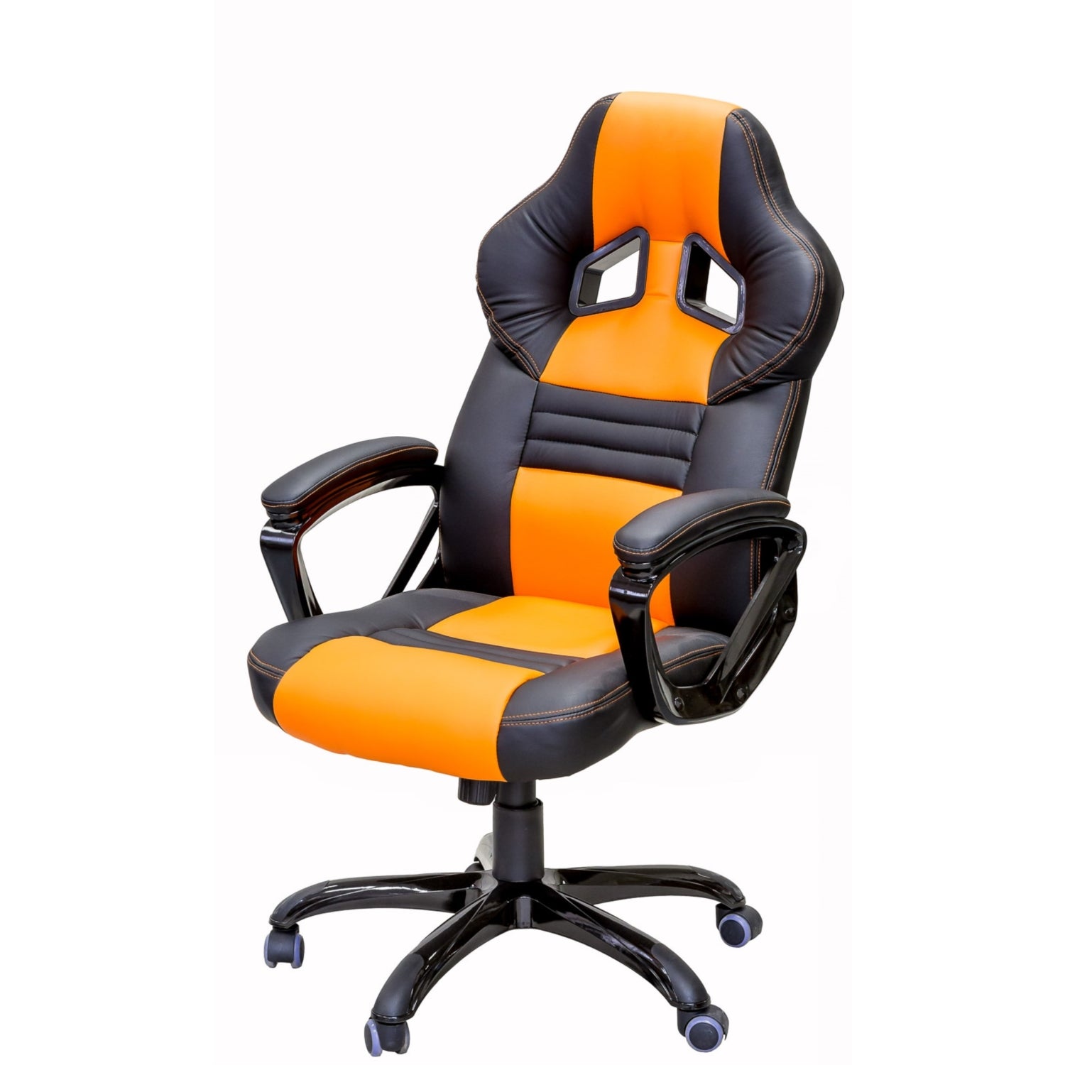 PRO X SERIES 8706 Ergonomic Gaming Chair - Black & Orange - High Back Racing Style with Lumbar Support - Perfect for PC Gaming, Office Work & Home Theater Seating
