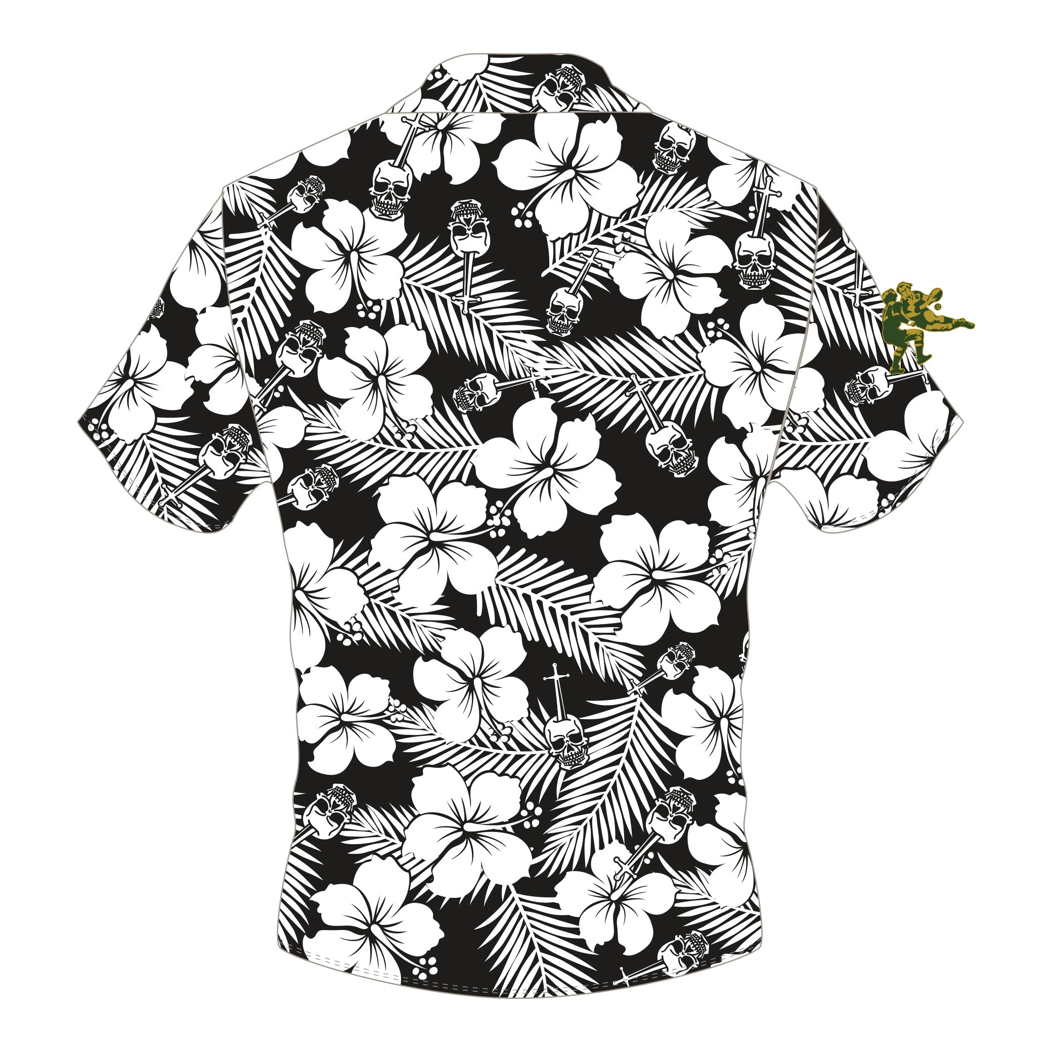 Exiles RFC Hawaiian Shirt - Men's Tropical Aloha Shirt with Coconut Print, Short Sleeve Button Down for Beach Party, Summer Vacation & Casual Wear