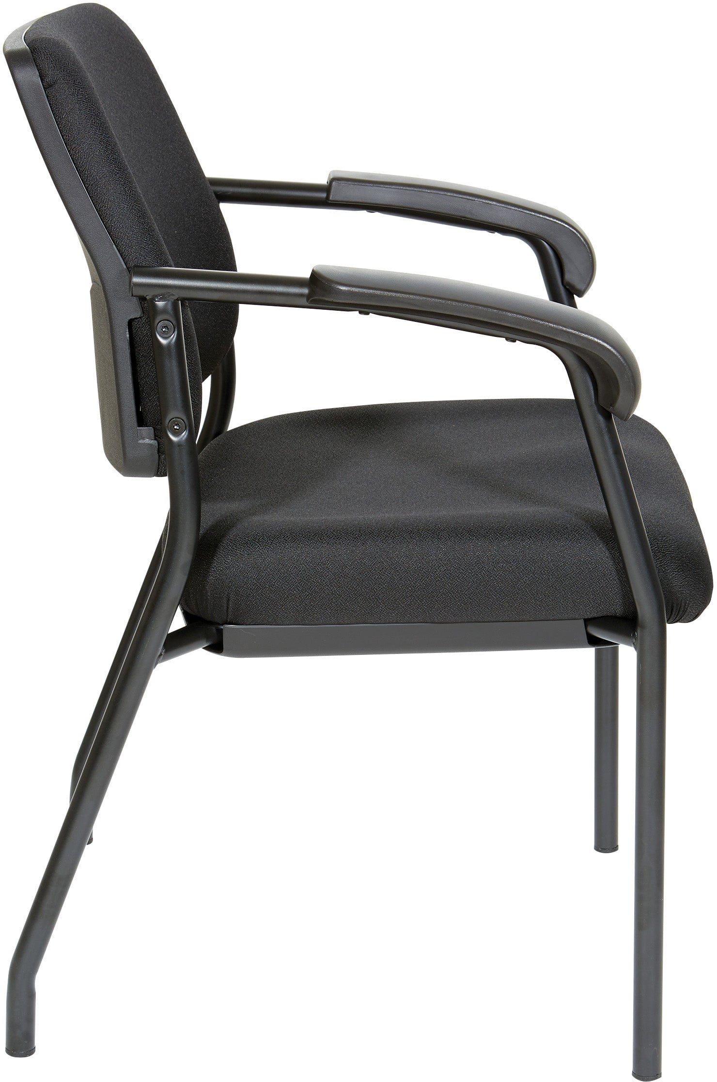 Office Star Padded Visitor's Chair [83710B] - Comfortable Guest Seating for Reception Areas, Offices & Waiting Rooms - Ergonomic Design for All-Day Comfort