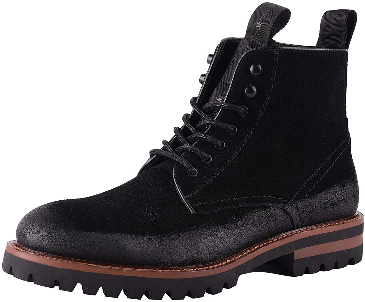 2020 New Men's Genuine Leather Military Boots - Lightweight Lace Up Ankle Boots for Men | Perfect for Outdoor Hiking, Work & Casual Wear
