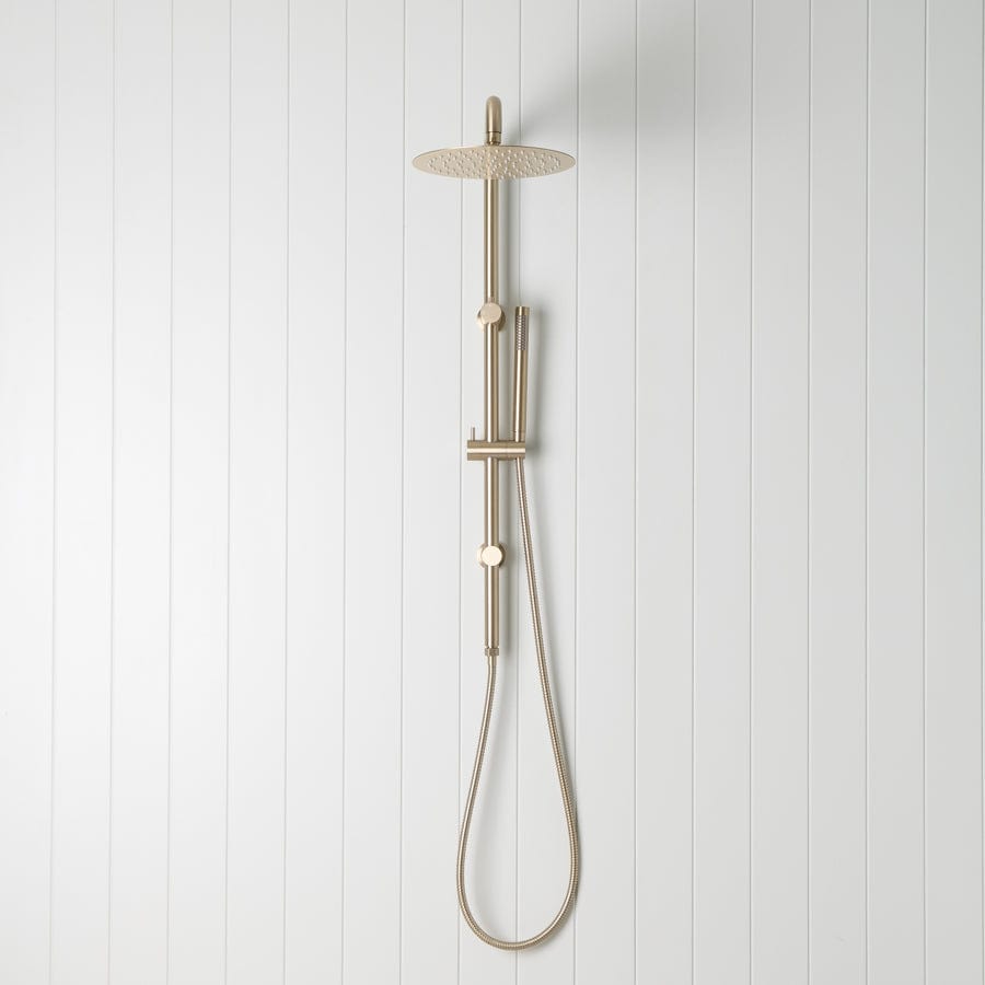 Brushed Nickel Shower Faucet with Hand Shower - Modern Bathroom Fixture for Spa-Like Experience at Home