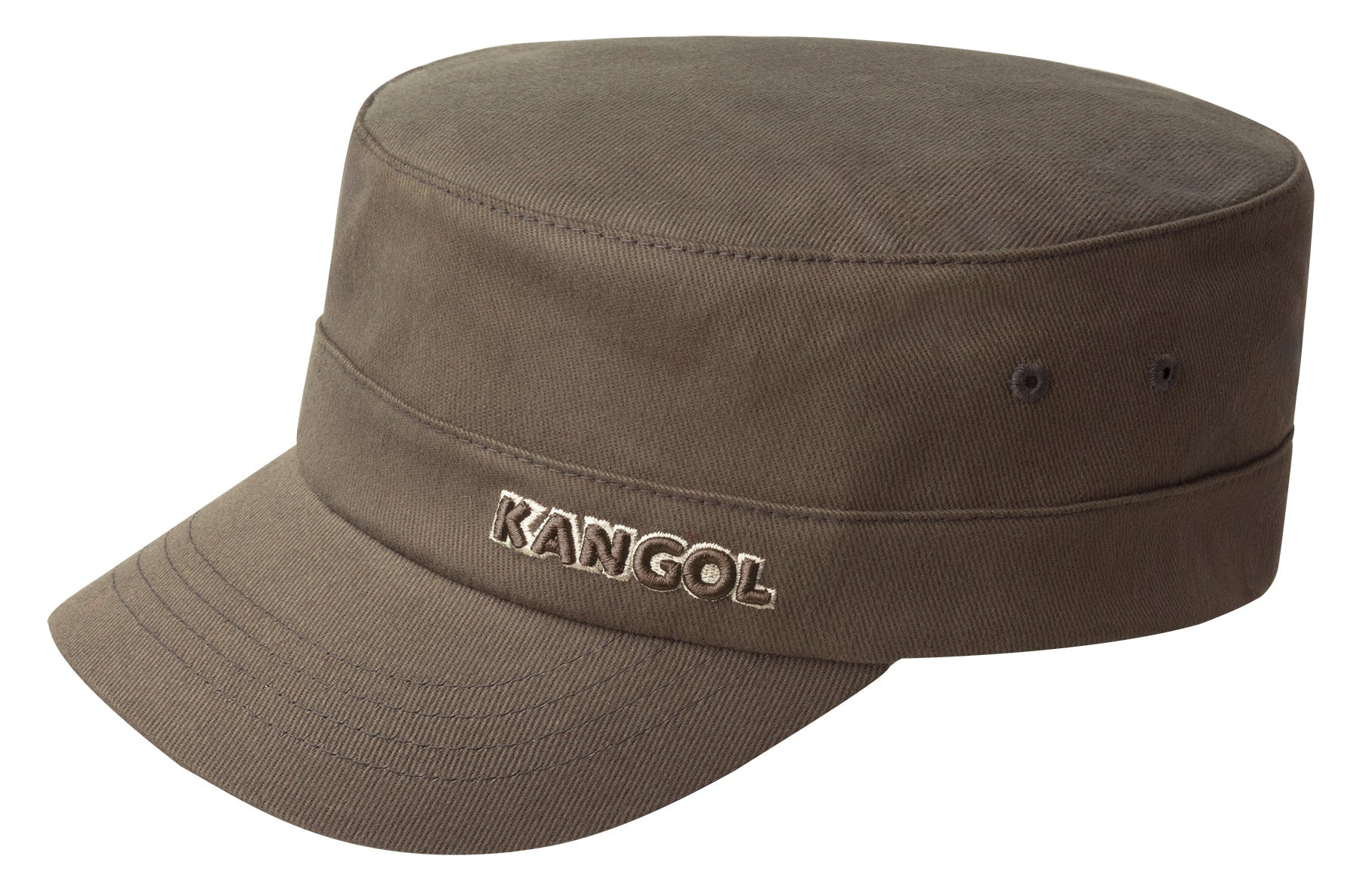 Kangol Cotton Twill Army Cap - Classic Brown Military Style Hat for Men & Women | Perfect for Outdoor Activities, Hiking, and Casual Streetwear