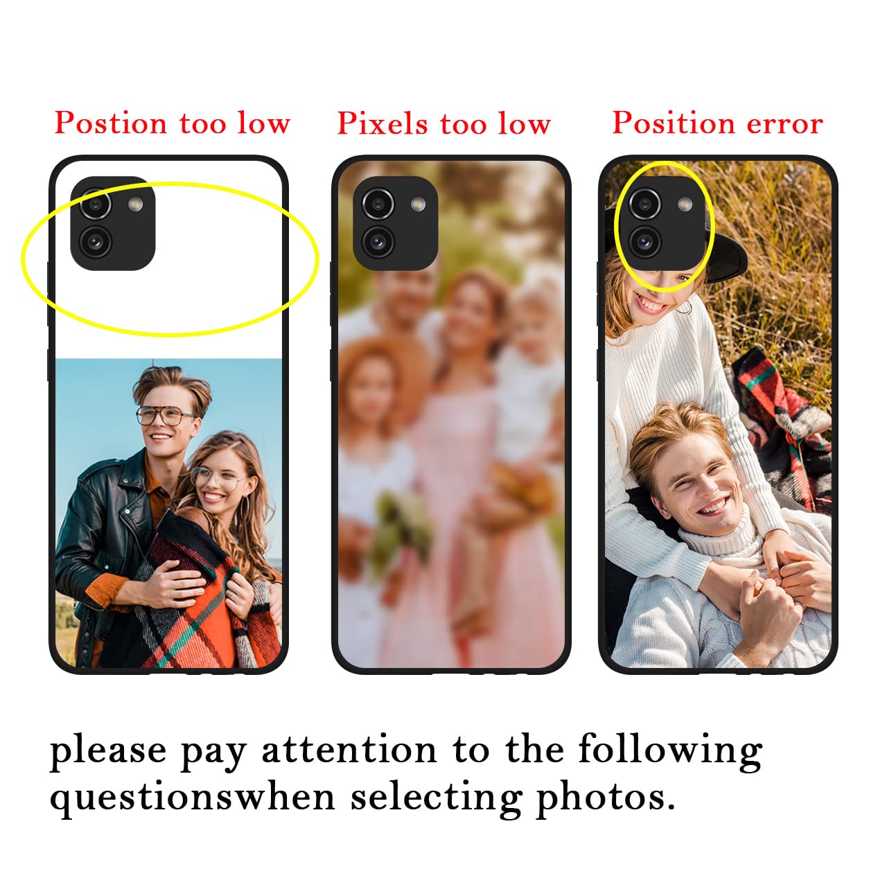 Custom Samsung Galaxy A03 Phone Case - Personalized Photo & Text Name - Anti-Scratch Soft TPU Protective Cover (Black) - Perfect for Daily Use, Travel & Gift Giving