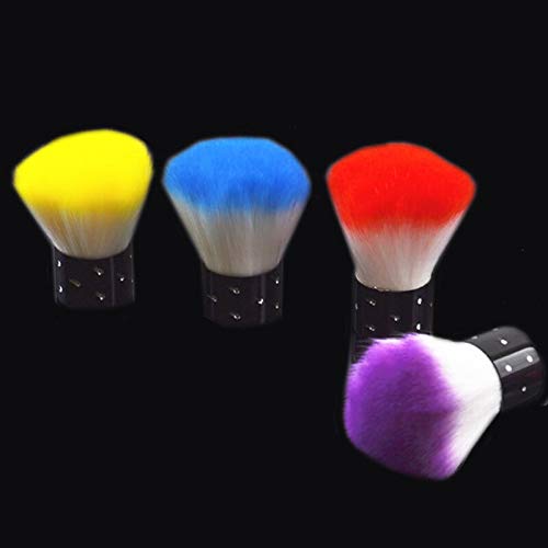 Colorful Nail Brushes for Cleaning & Nail Art - Professional Gel Polish & Rhinestone Cleaner Tools (Red) | Perfect for Salon, Home Manicures & DIY Nail Designs