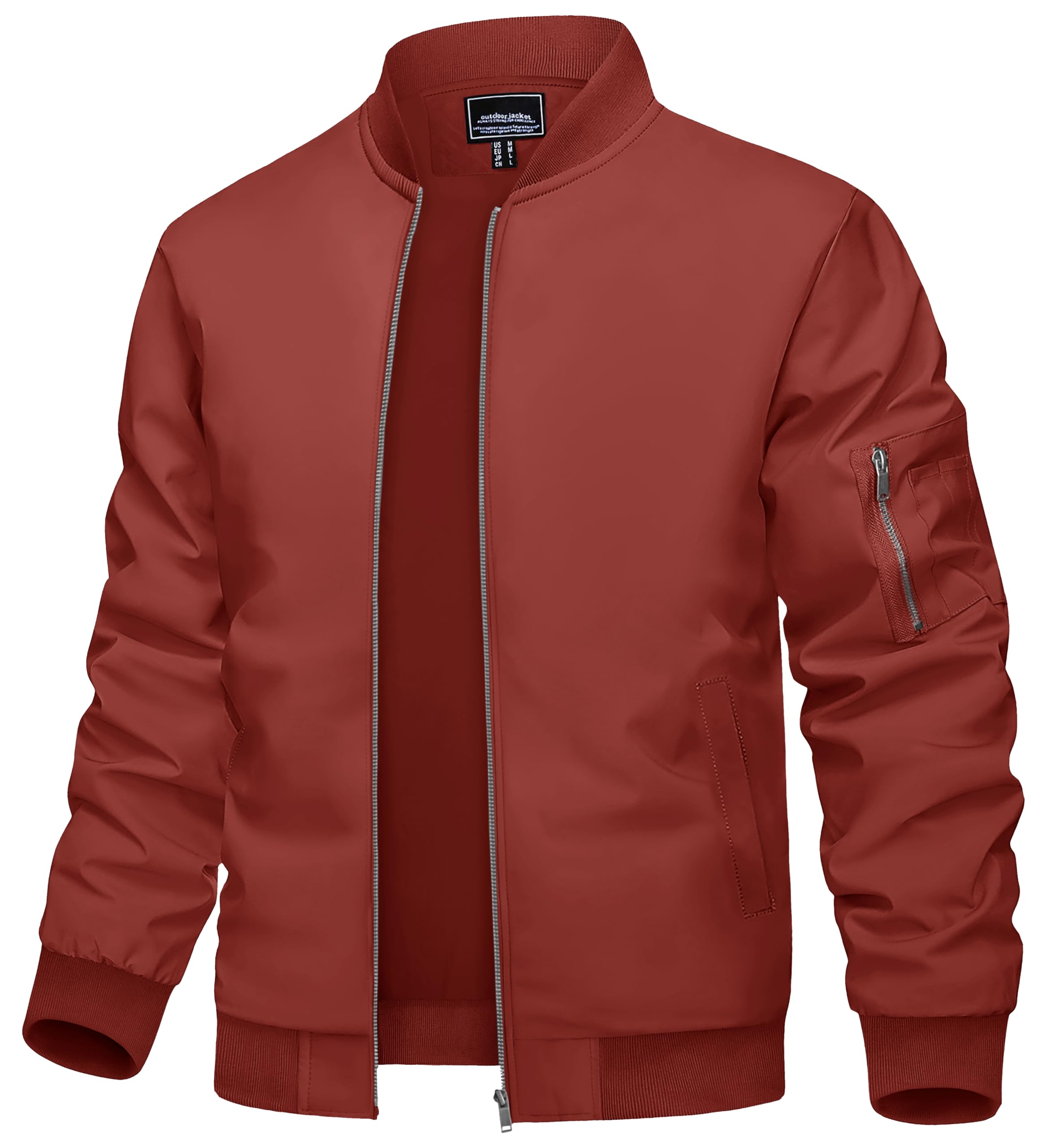 TACVASEN Men's Lightweight Bomber Jacket - Windproof Zip Up Coat with Pockets for Spring & Fall | Casual Outdoor Wear, Travel & Daily Use