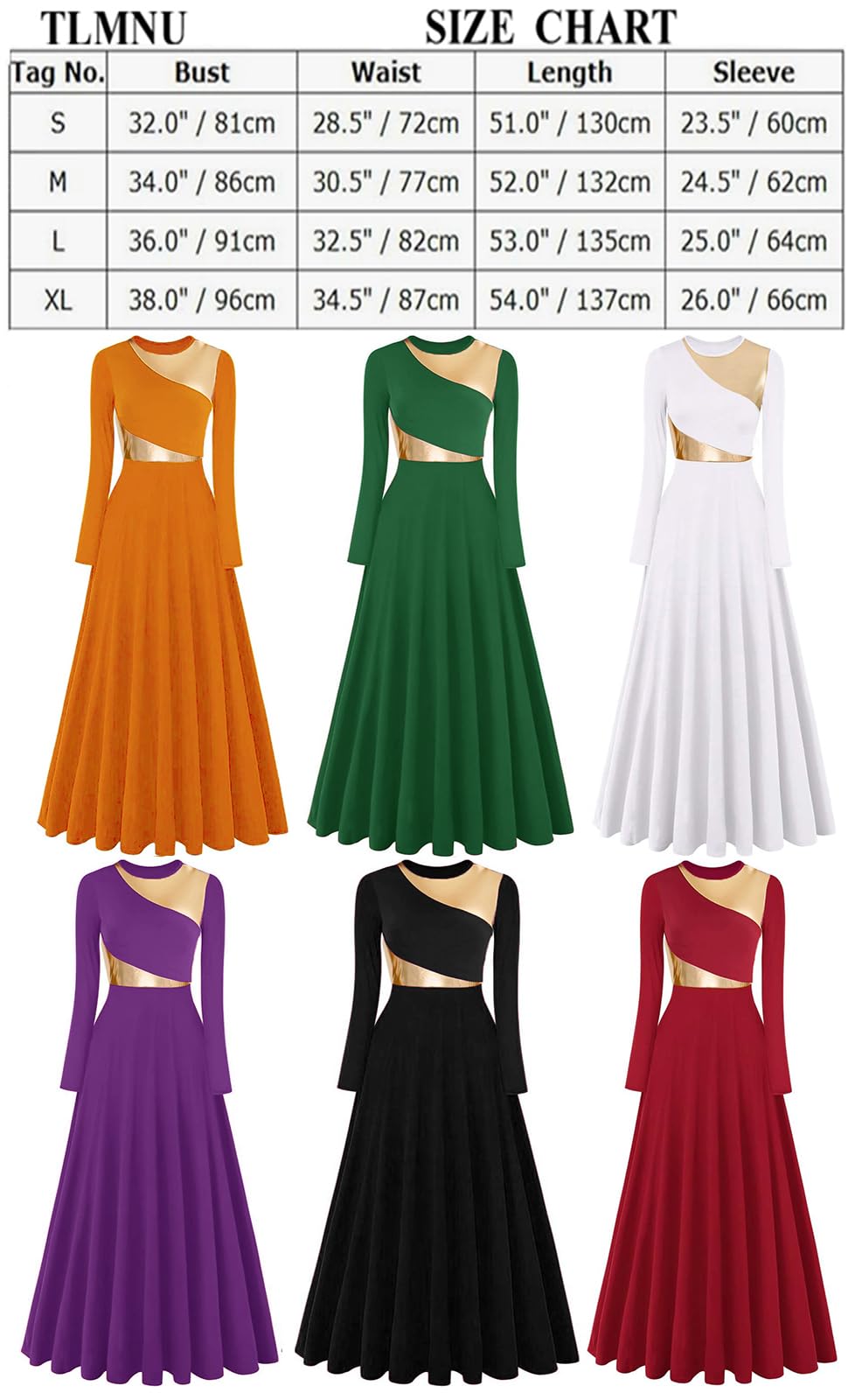 Women's Liturgical Dance Dress - Full Length Church Robe for Modern Praise & Worship - Elegant Lyrical Dance Costume with Headwear - Perfect for Church Performances, Worship Services & Spiritual Dance Events