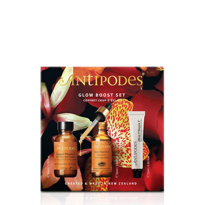 Antipodes Glow Boost Gift Set - Organic Skincare Set for Radiant Skin - Perfect for Gifts & Self-Care Routine