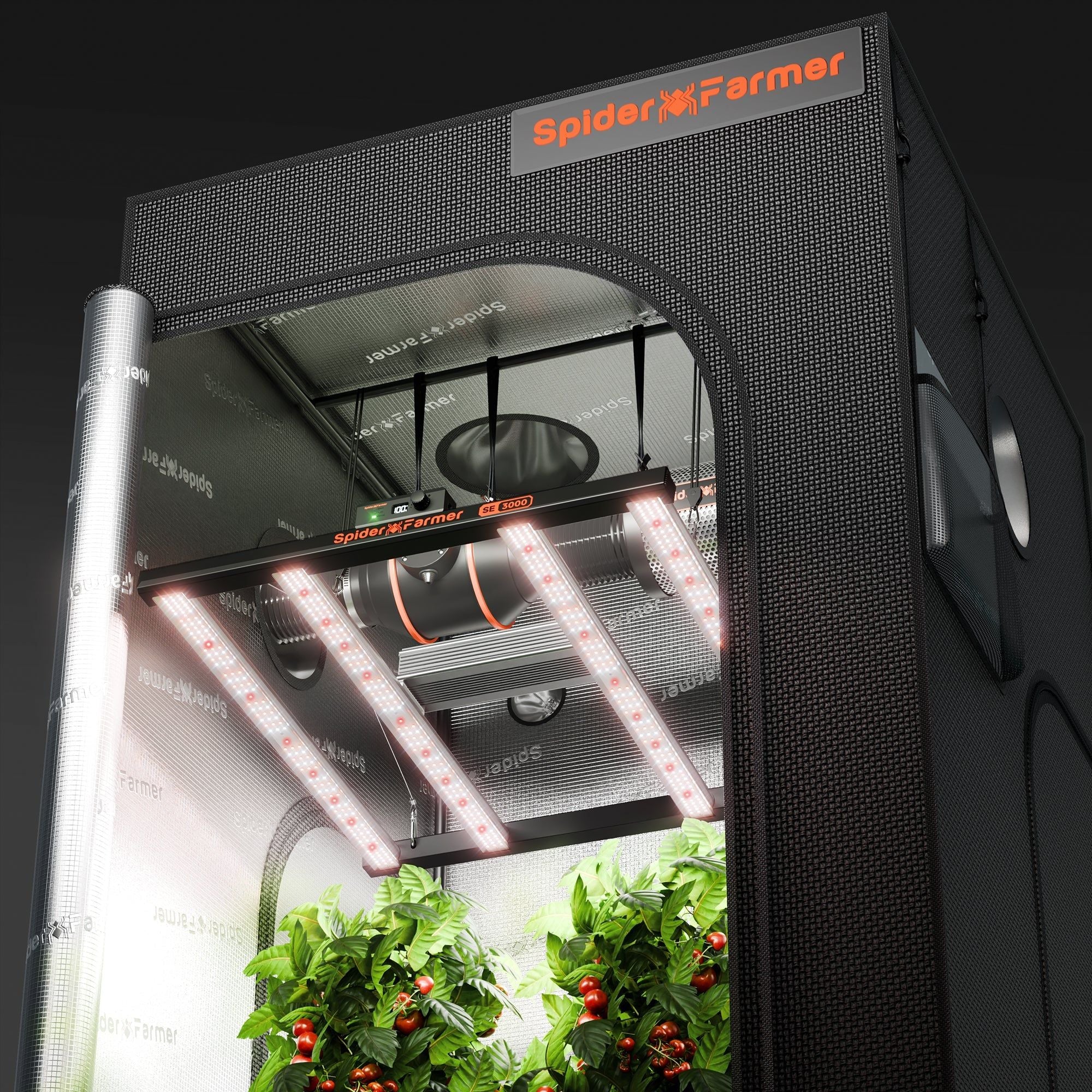 Spider Farmer SE3000 Smart LED Grow Light with Bluetooth & WiFi Control - Full Spectrum Plant Light for Indoor Hydroponic Gardening, Greenhouse & Grow Tent Use