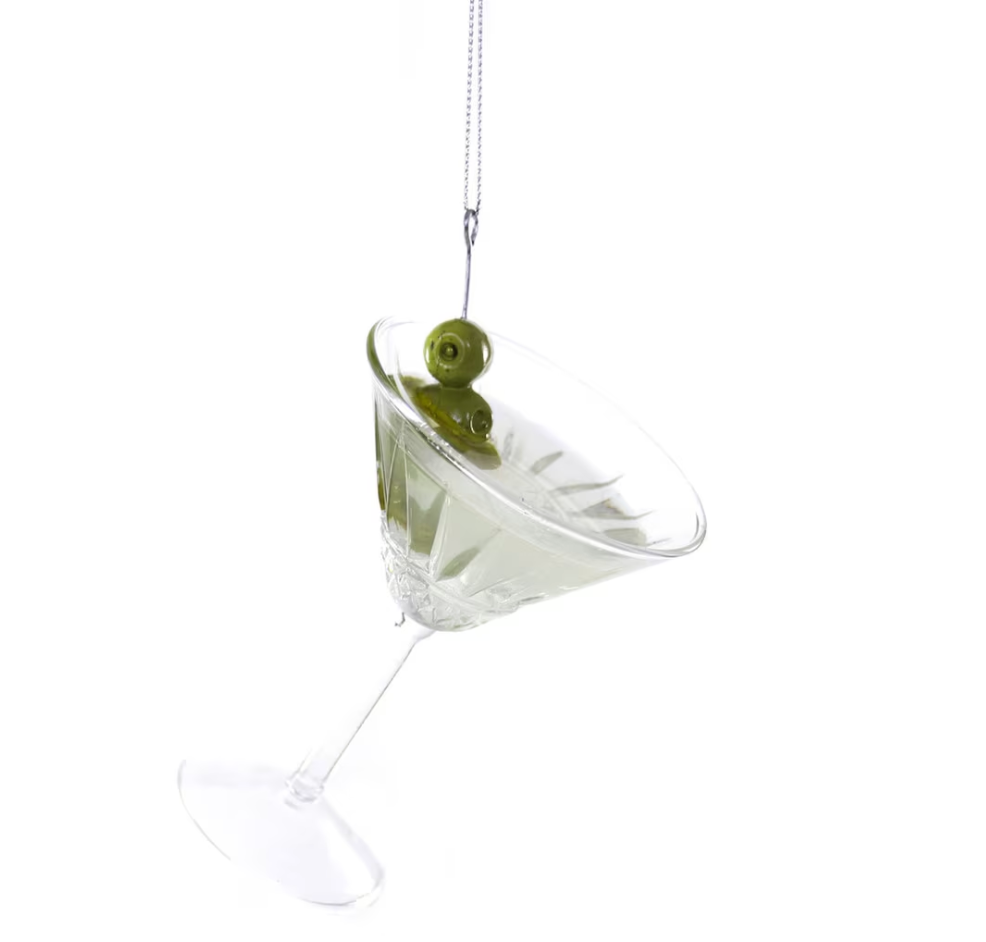Elegant Martini Glass Ornament - Perfect for Christmas Tree Decorations, Cocktail Party Favors, and Home Bar Accessories