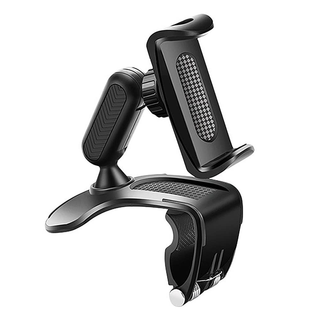 LEIGE Universal Car Phone Holder - Dashboard & Windshield Mount with Strong Suction Cup, Adjustable Clip for All Smartphones (Black) - Perfect for GPS Navigation, Hands-Free Calling & Road Trips