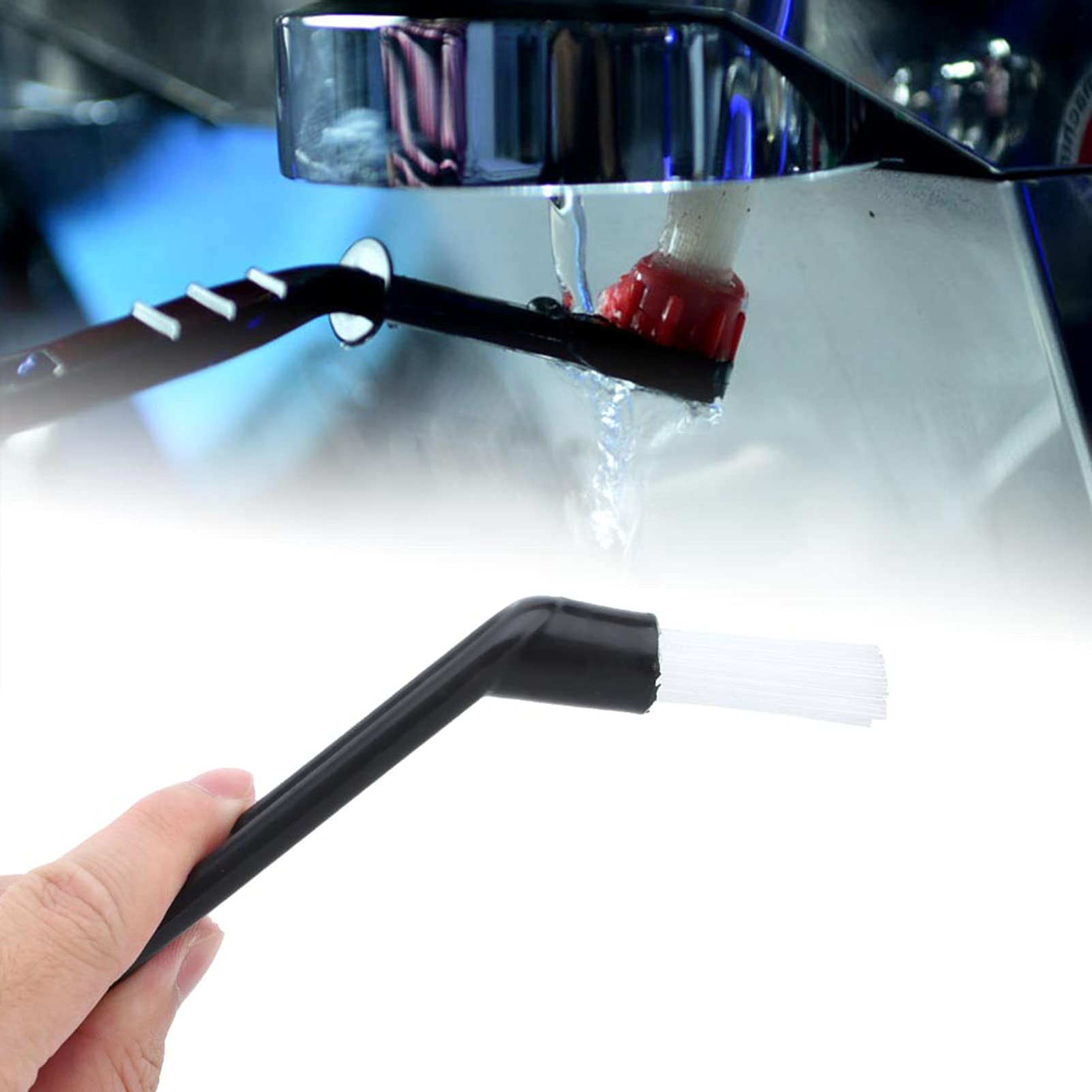 2-Pack Coffee Machine Cleaning Brush Set - Nylon Espresso & Grinder Cleaner Kit for Barista & Home Kitchen | Perfect for Daily Coffee Maker Maintenance & Deep Cleaning