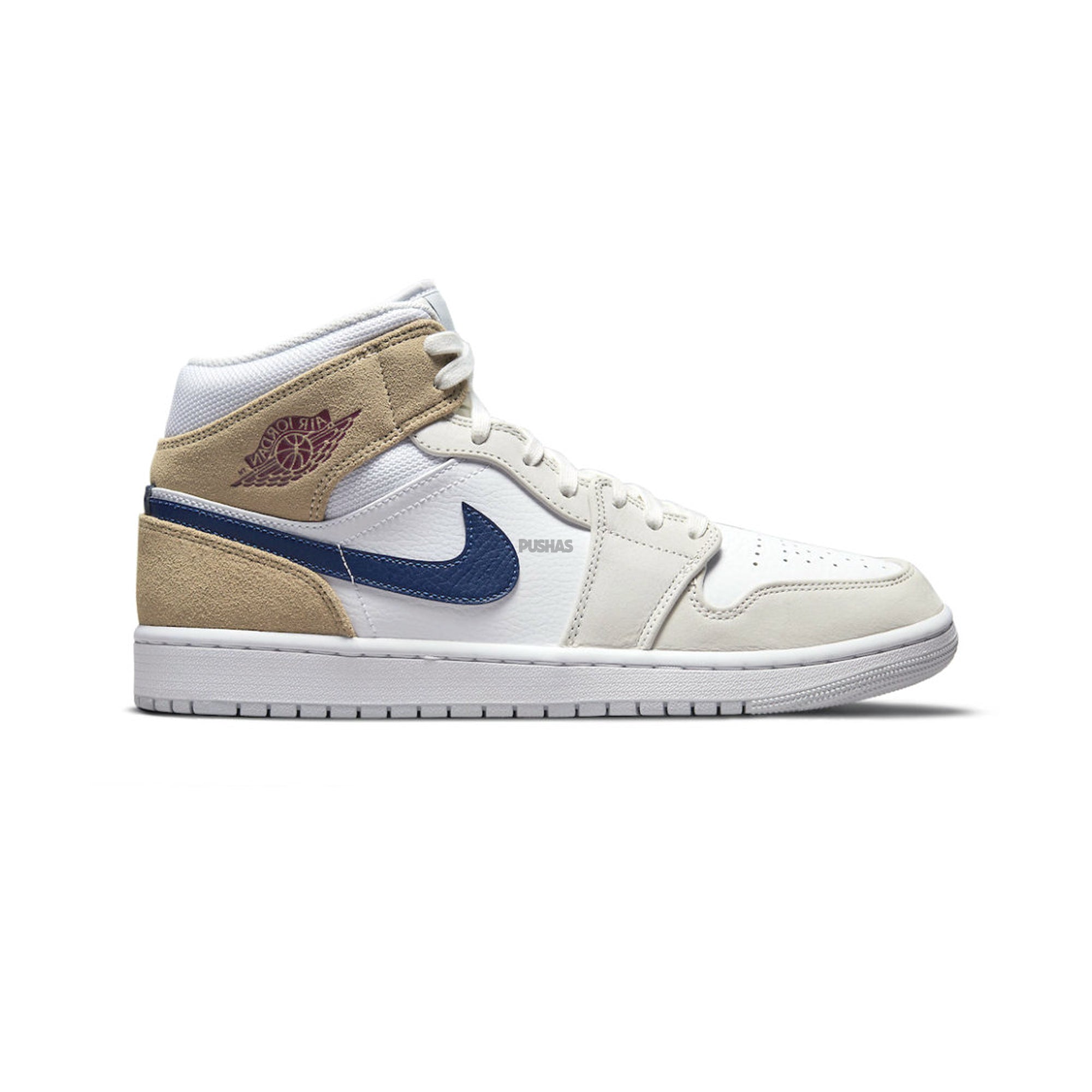 Air Jordan 1 Mid MEM2 'Tan Suede' Basketball Shoes (2021) - Men's Sneakers for Casual Wear, Street Style & Court Performance