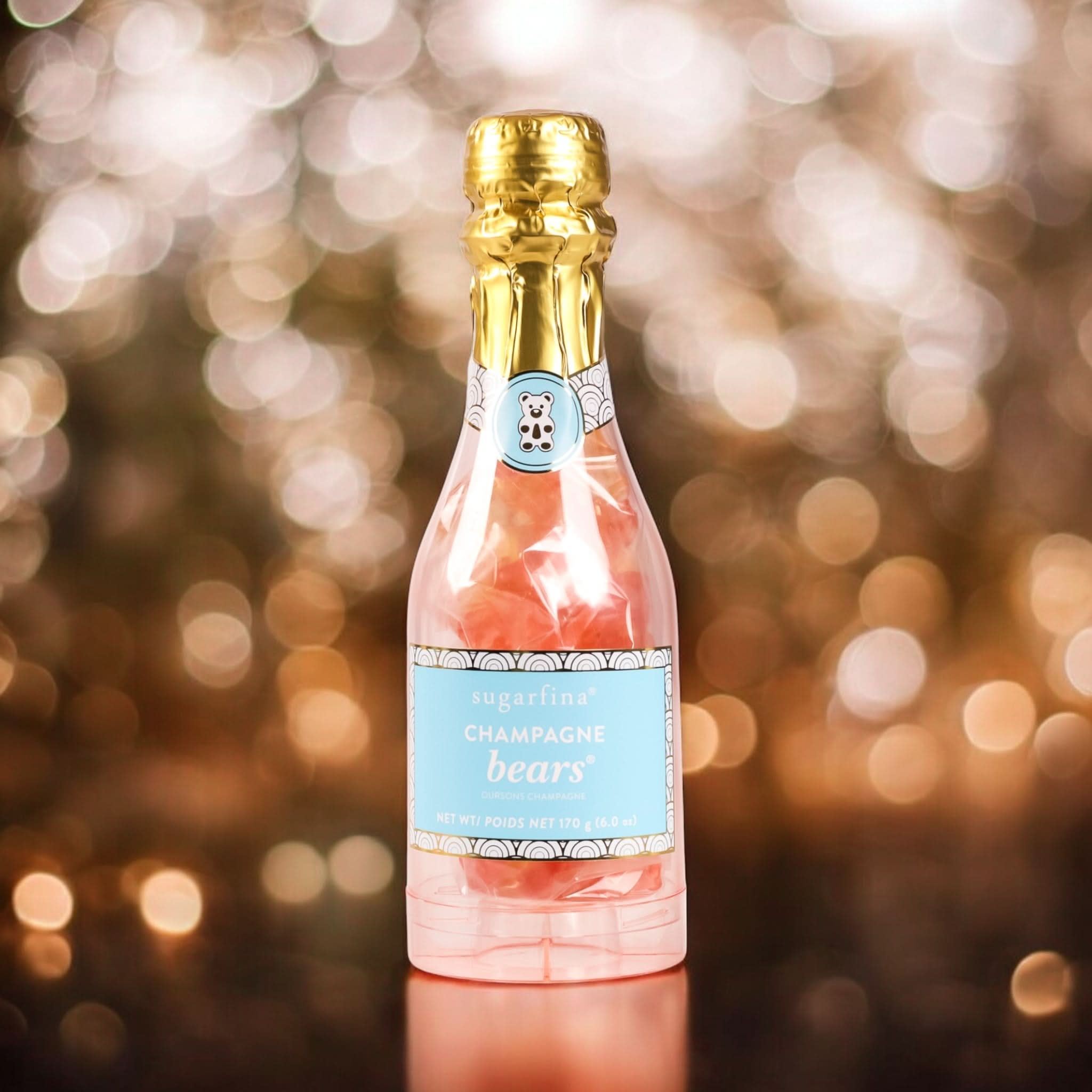 Champagne Bears Celebration Bottle® - Adorable Teddy Bear Bottle Topper for Weddings, Birthdays & Parties - Perfect Gift for Couples, Brides & Event Decor