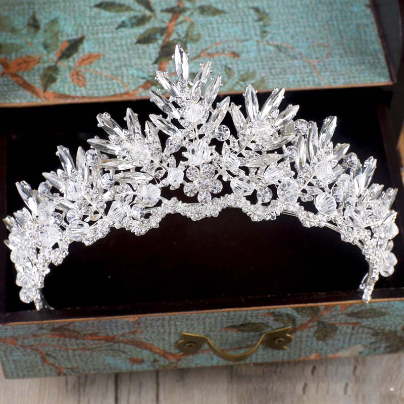 Benevolent White Witch Tiara - Elegant Silver Crystal Headpiece for Cosplay, Halloween & Fantasy Costumes | Perfect for Witches, Wiccans & Themed Parties