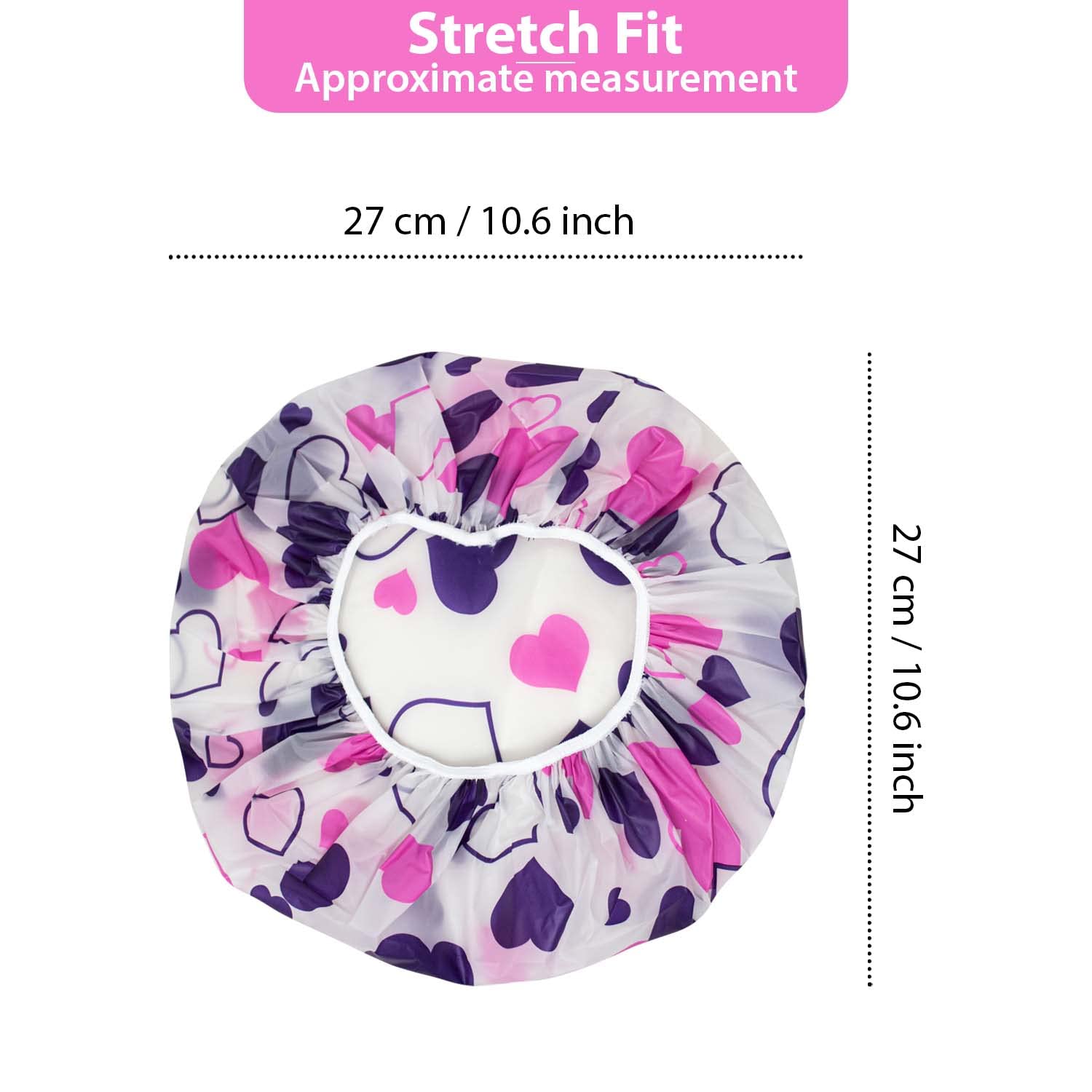 Panache Waterproof Shower Cap Set of 3 - Premium Bath Accessories for Women & Men - Perfect for Hair Protection During Shower, Spa, and Swimming