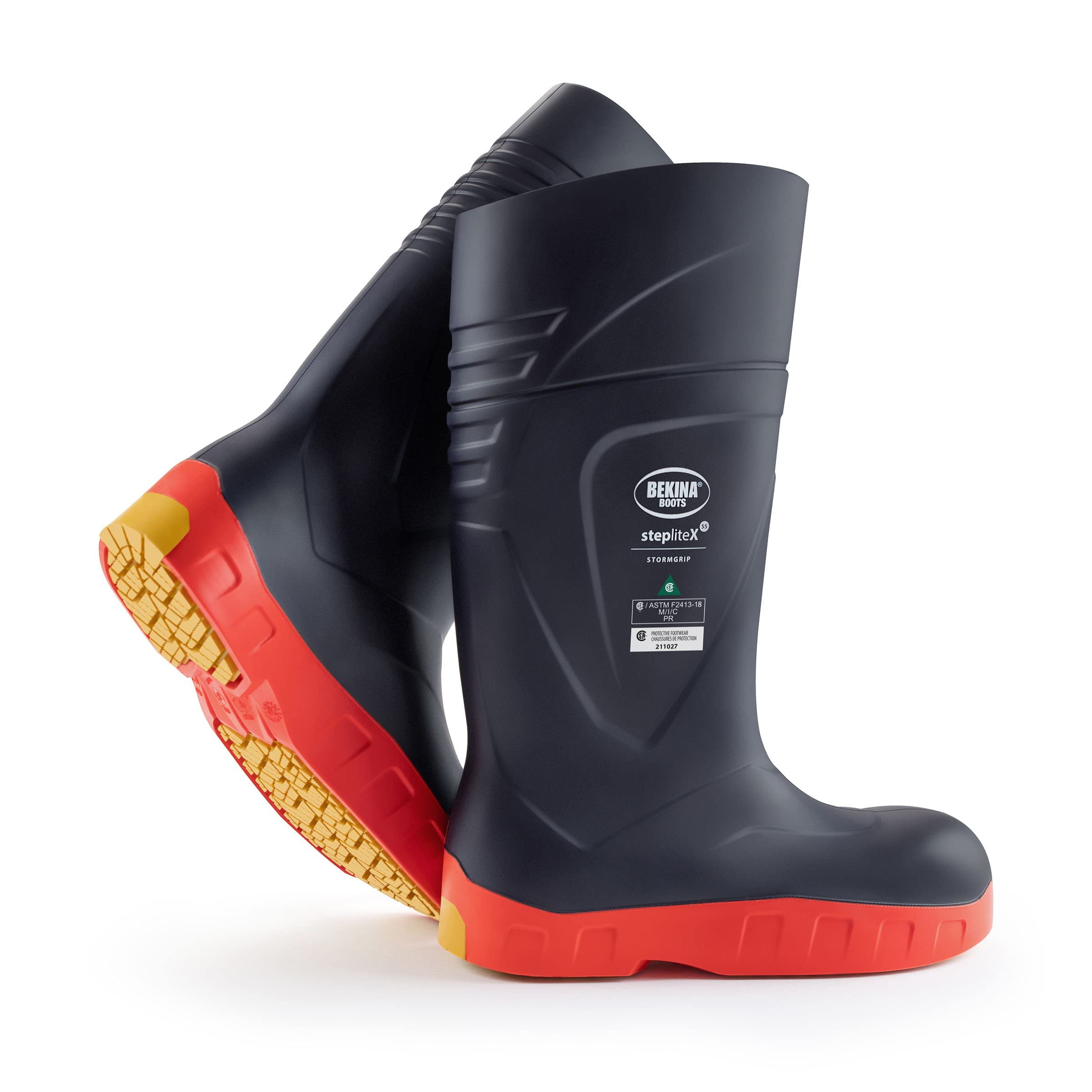 Bekina StepliteX StormGrip S5 Waterproof Wellington Boots for Men & Women - Heavy Duty Non-Slip Insulated Composite Toe Work Boots - Perfect for Fishing, Farming, Construction & Outdoor Activities