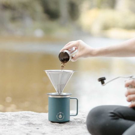 Premium Grosche BREMEN MINI Manual Burr Coffee Grinder - Adjustable Coarseness for Espresso, French Press & Pour Over - Portable & Compact for Travel, Camping & Home Use